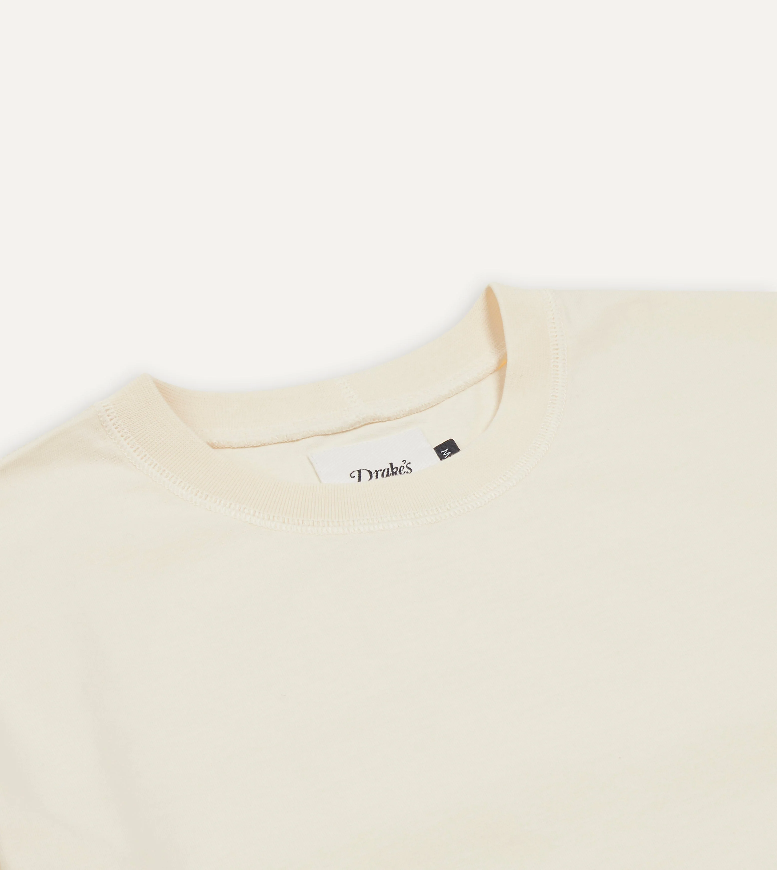 Antique White Cotton Crew Neck Hiking T-Shirt - Image 3