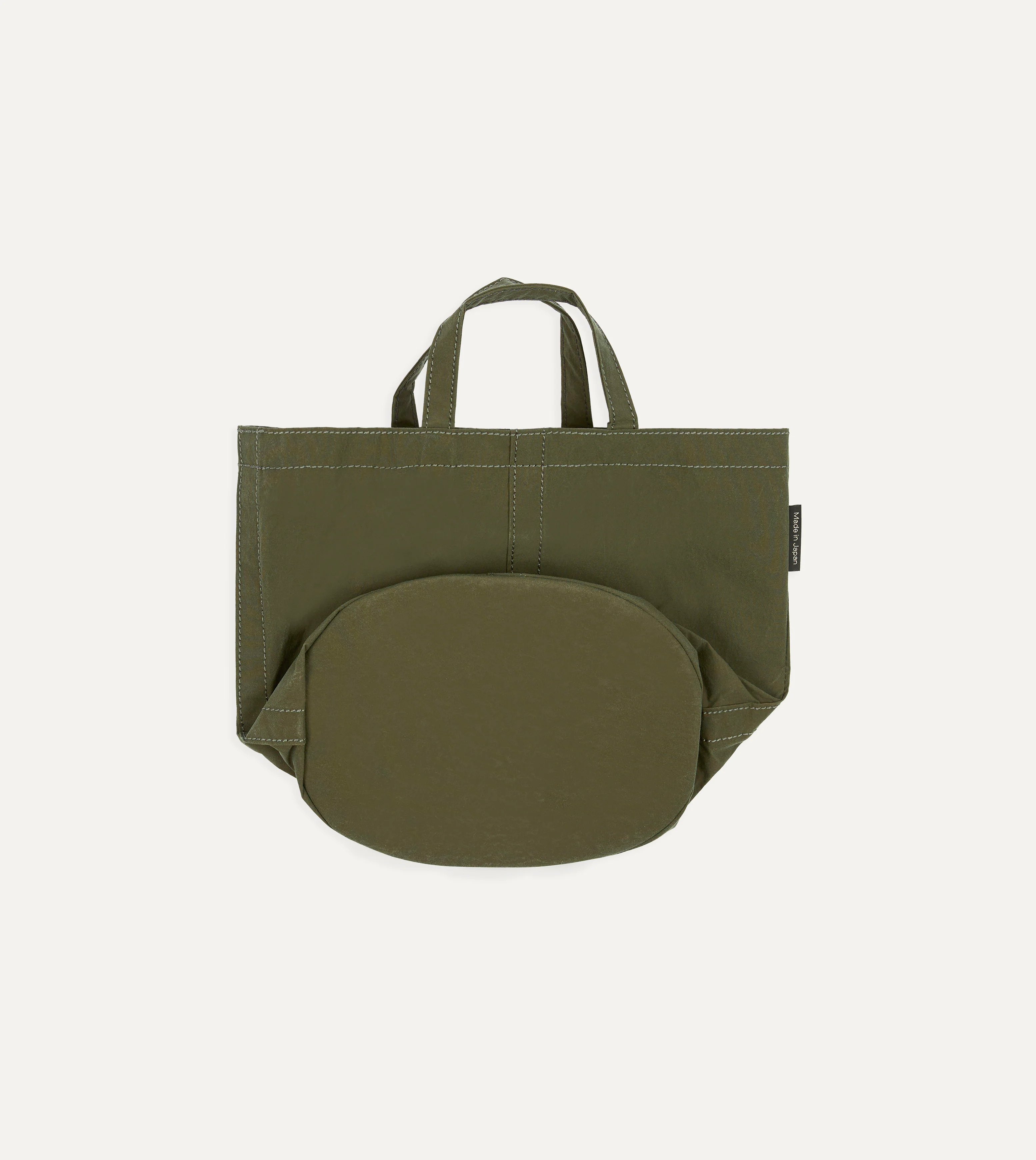 Bag’n’Noun Olive Nylon Market Tote Bag - Image 4