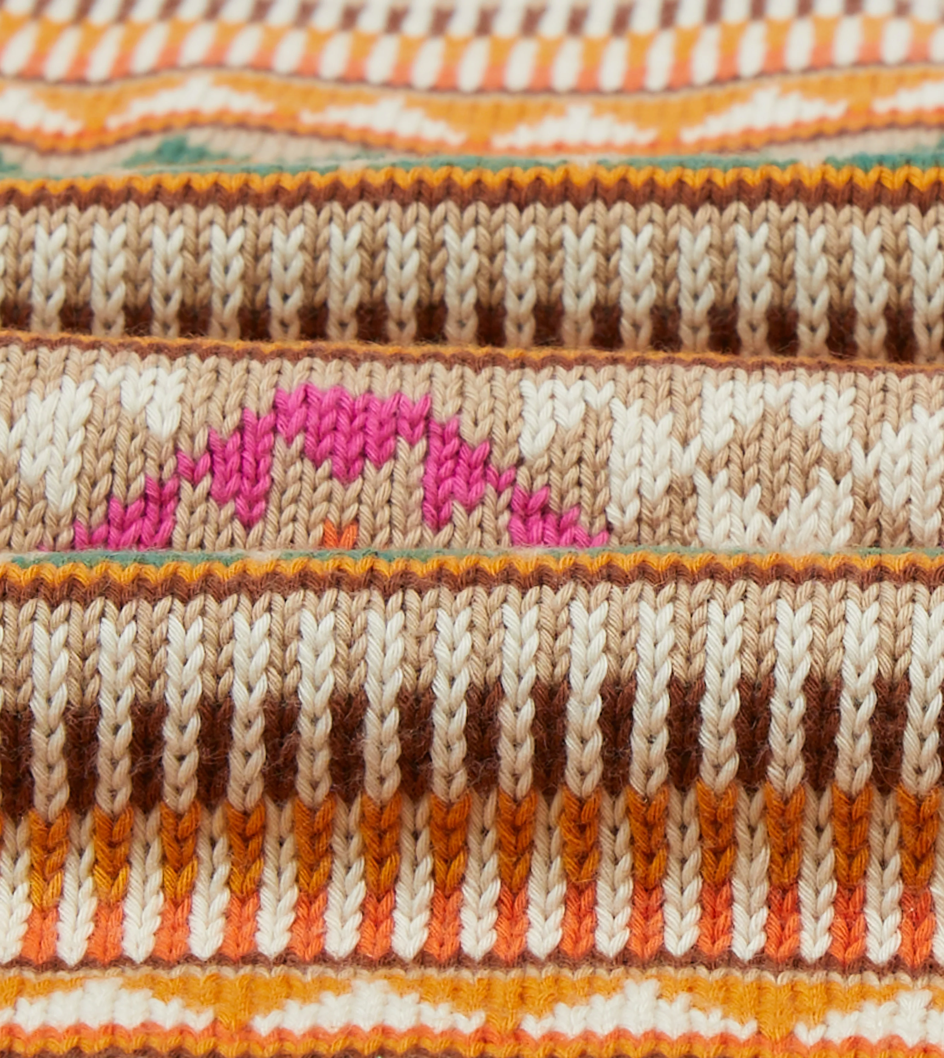 Beige Cotton Cashmere Kilim Knit Vest - Image 2