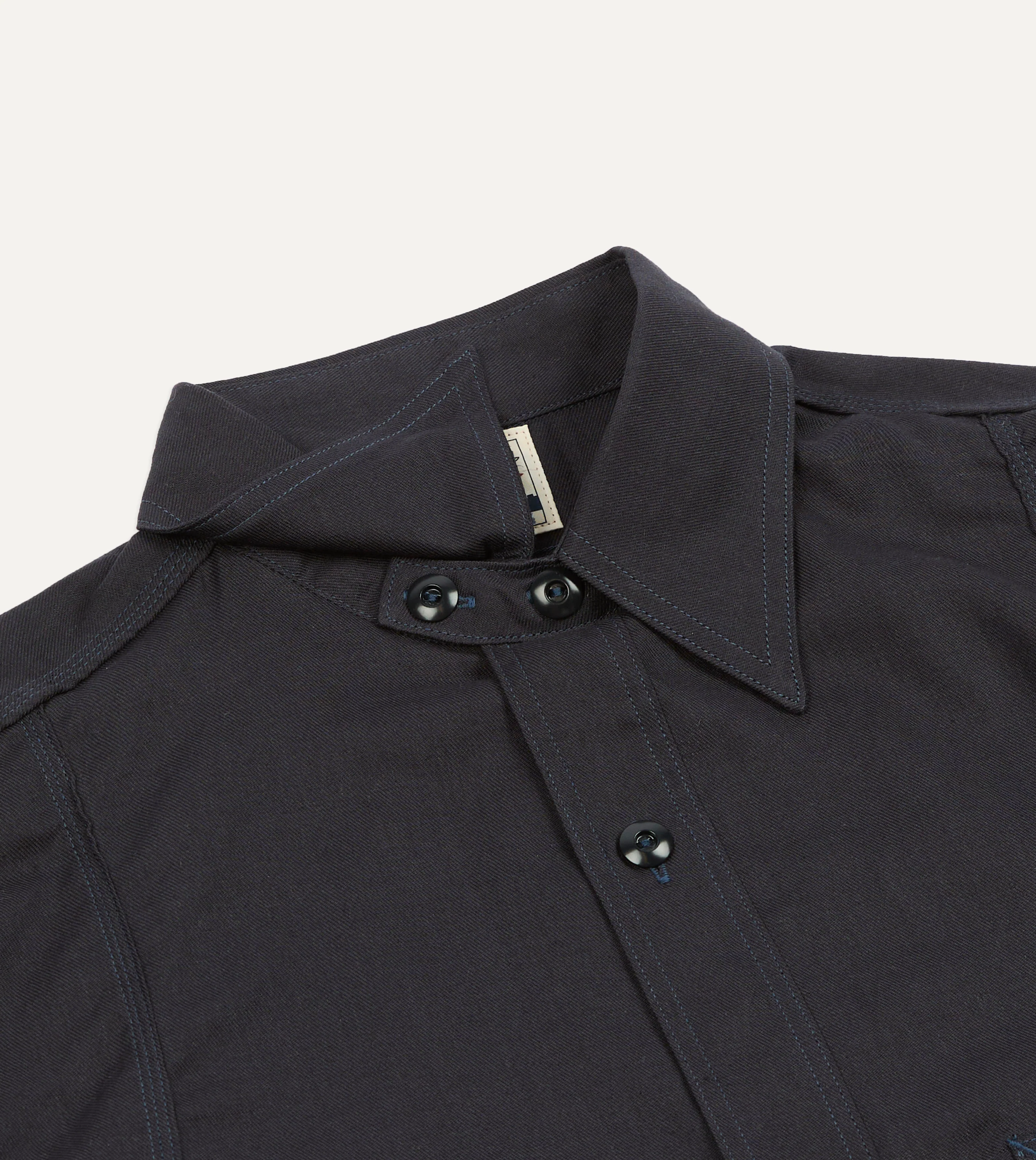 Big Yank '1920' Indigo Cotton-Linen Twill Flyer Shirt - Image 4