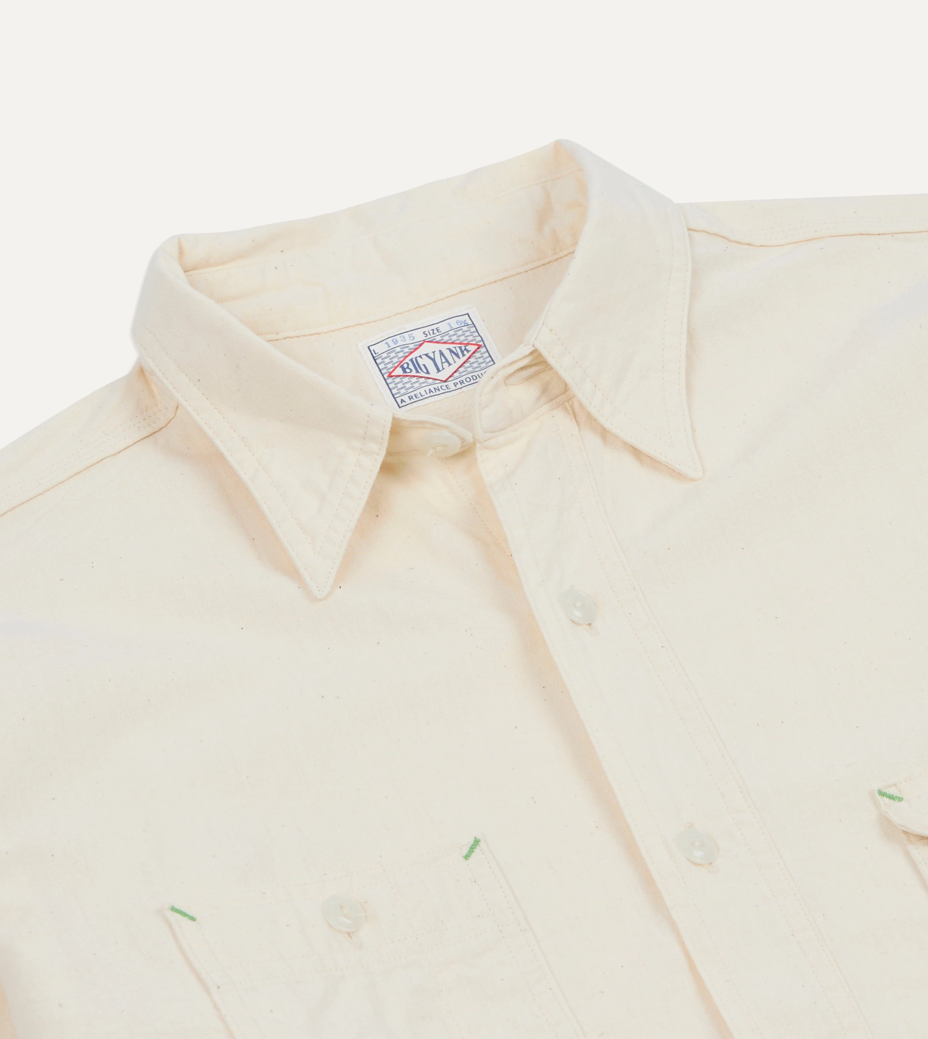 Big Yank '1935' Ecru Chambray Shirt - Image 3