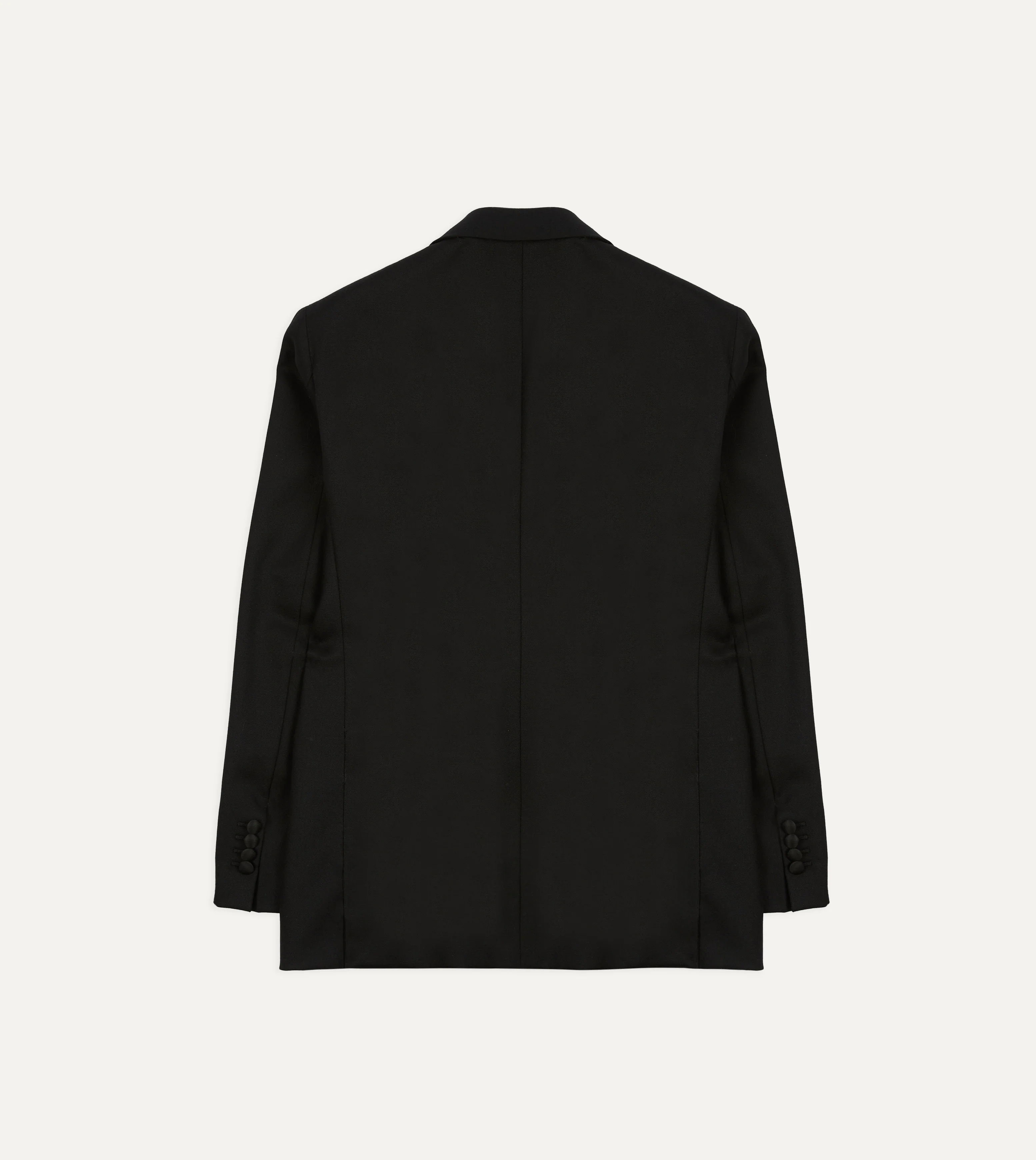 Black Barathea Wool Dinner Jacket - Image 8