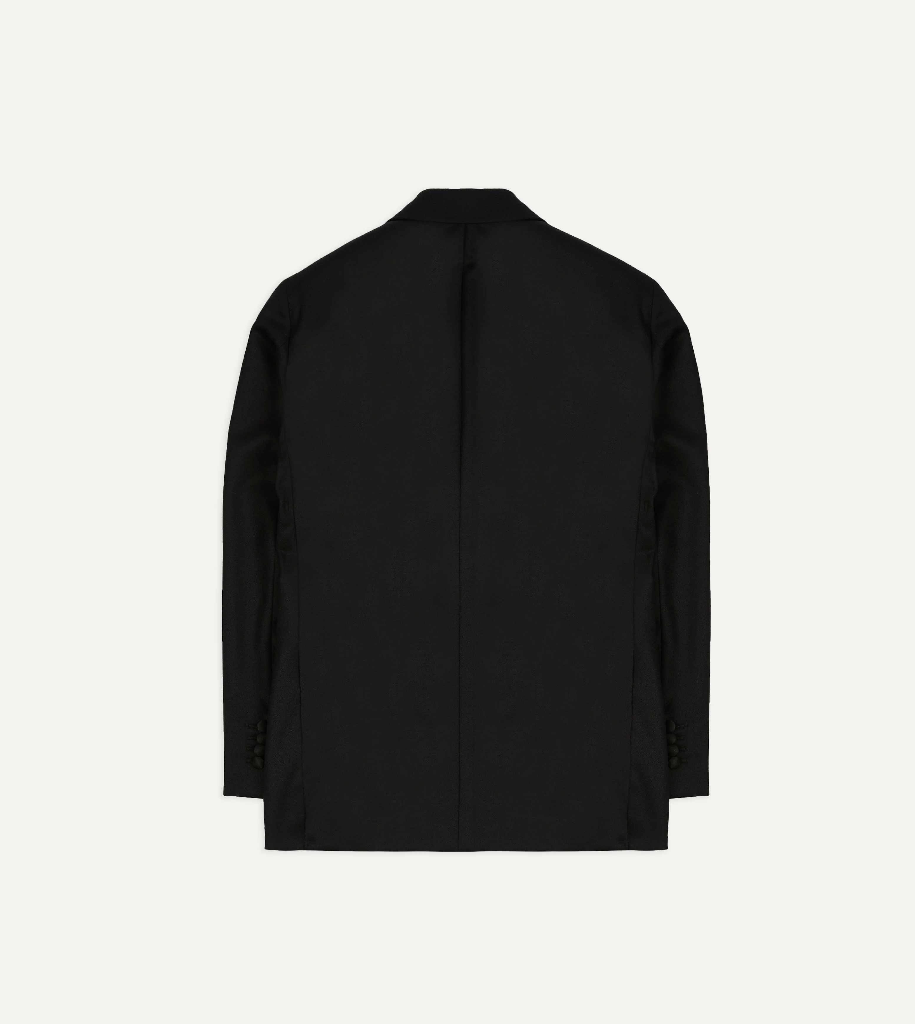 Black Barathea Wool Double-Breasted Dinner Jacket - Image 8