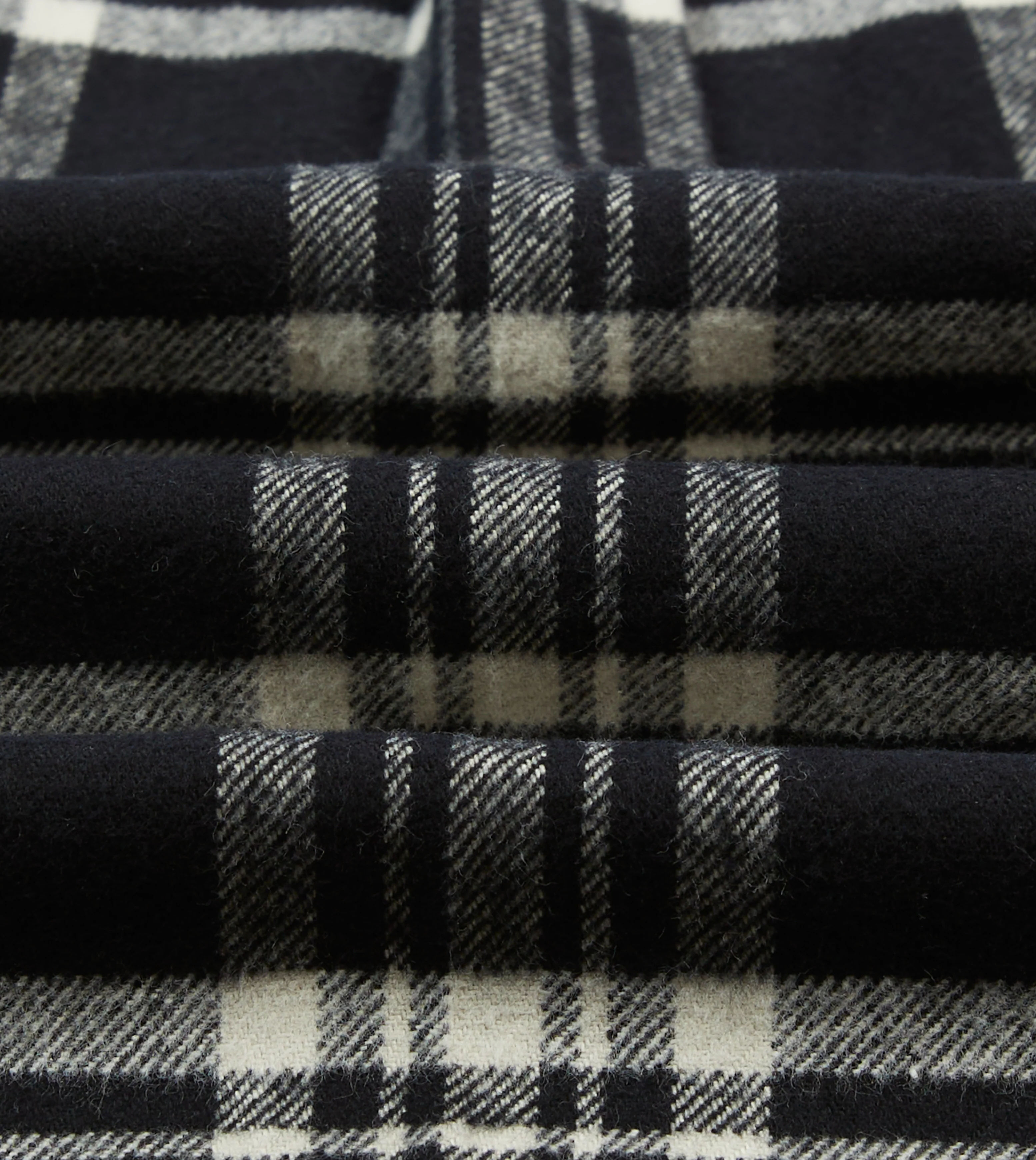 Black Check Cotton Two-Pocket Work Shirt - Image 2