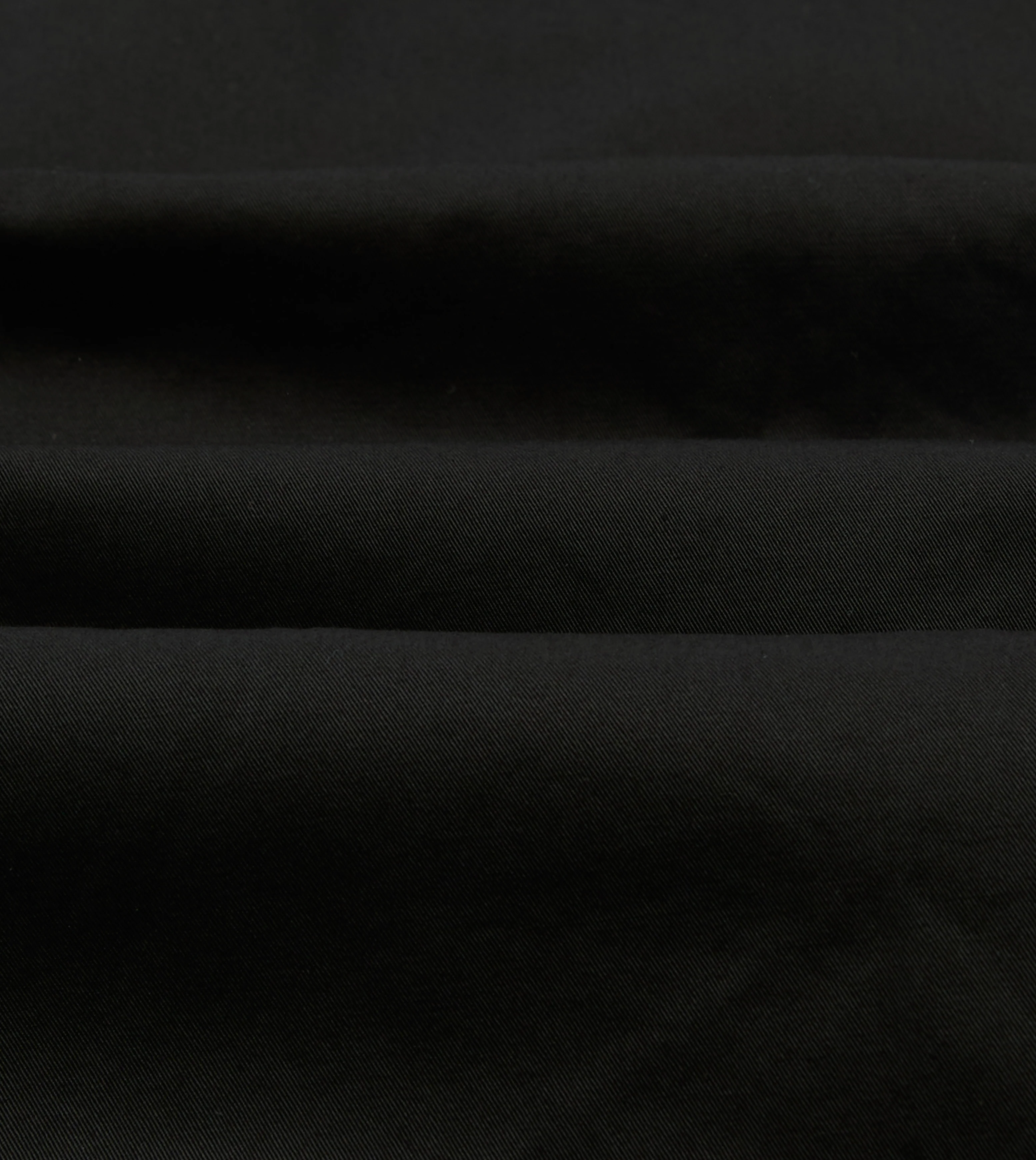Black Cotton Mandarin Collar Shirt - Image 3