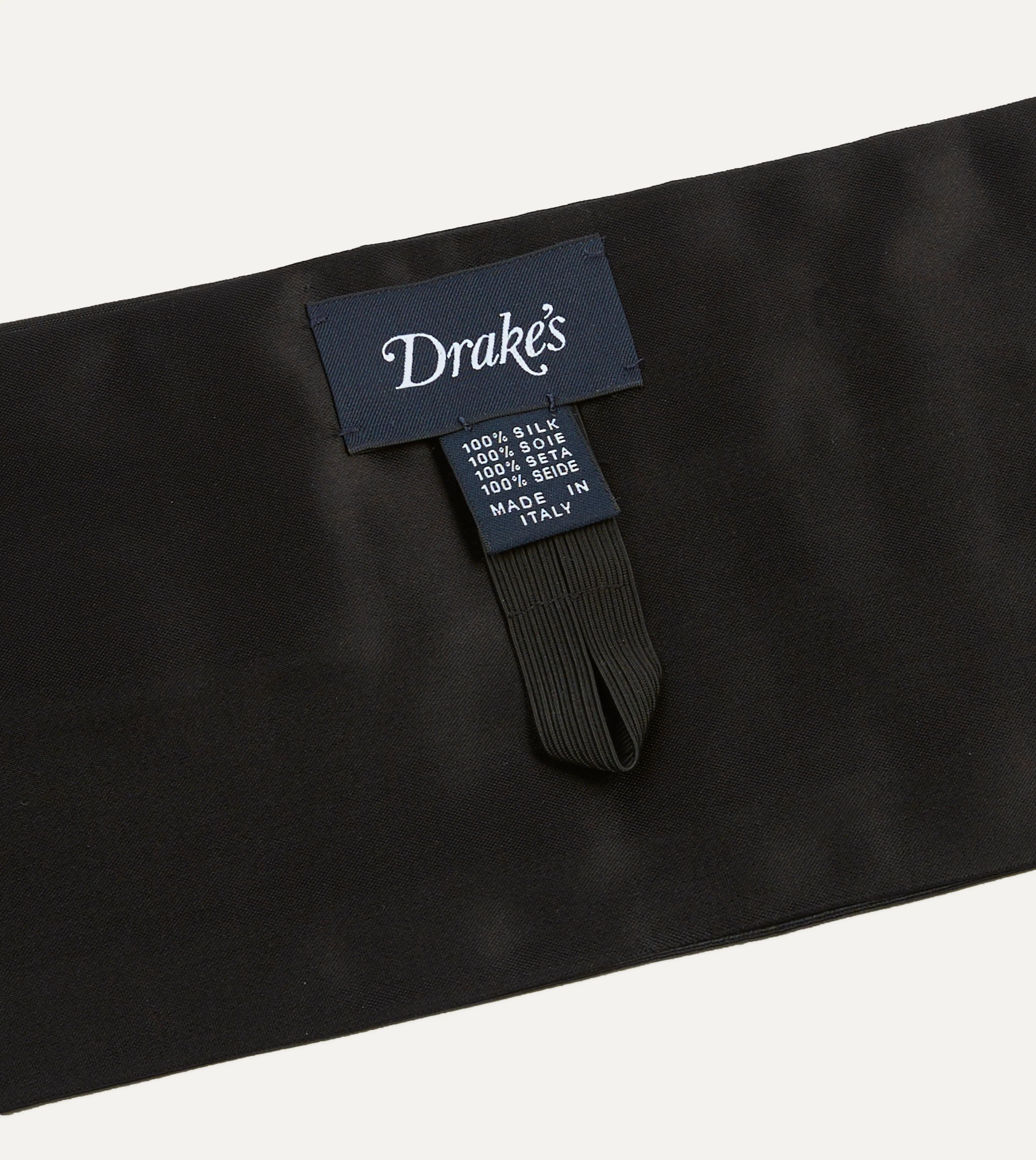 Black Silk Faille Cummerbund - Image 4