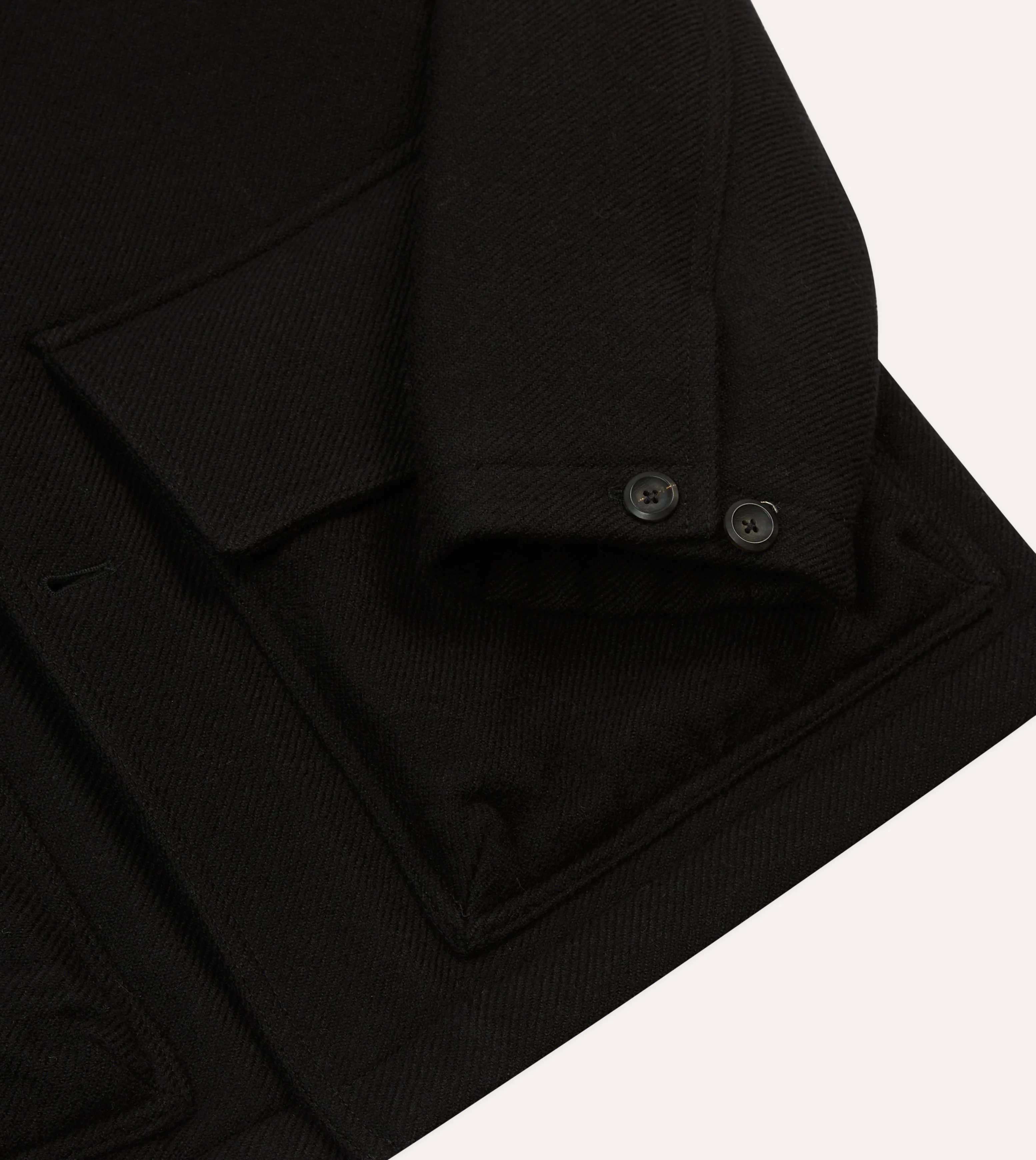 Black Wool Donkey Jacket - Image 4
