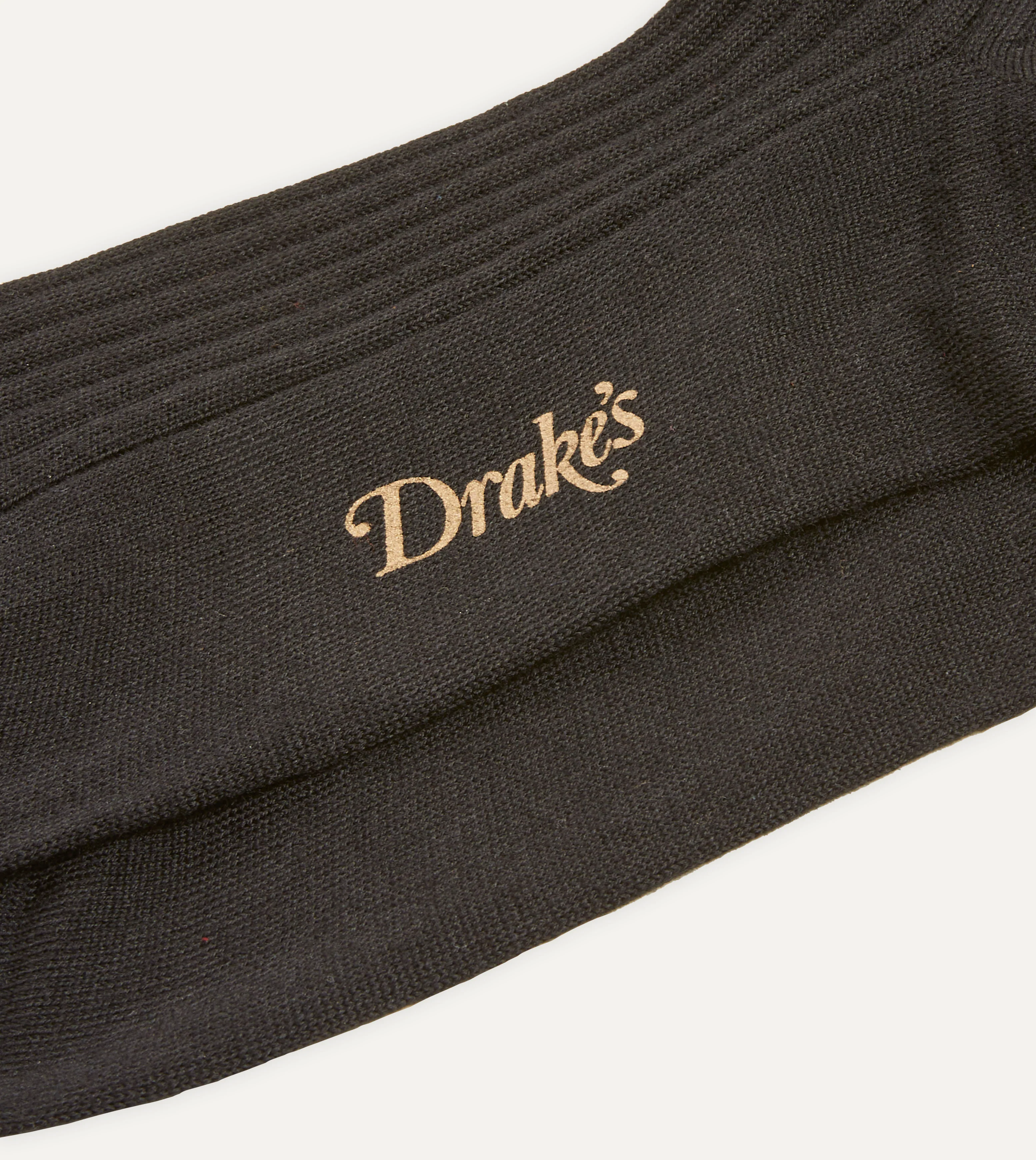 Black Wool Over-the-Calf Socks - Image 2
