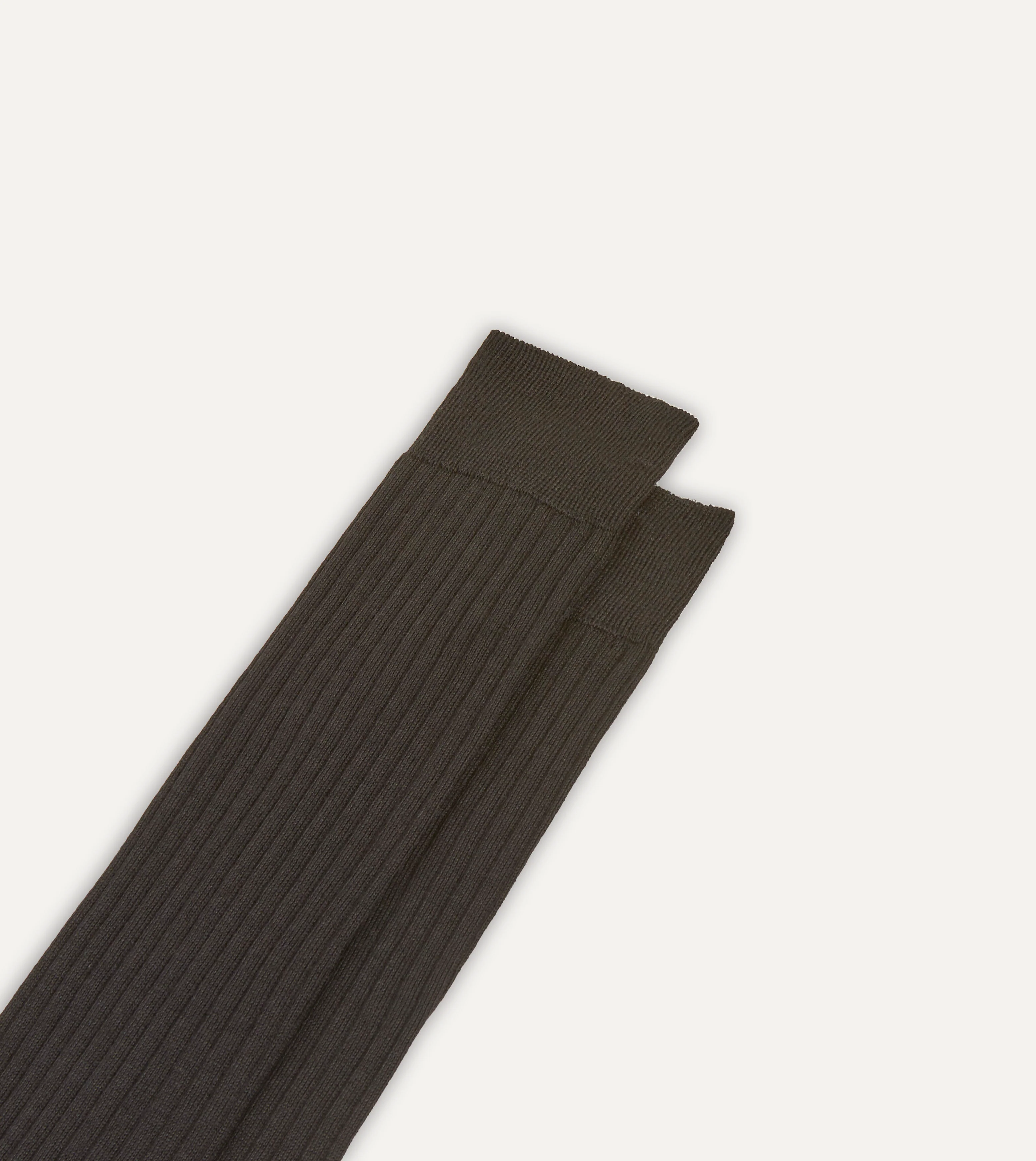 Black Wool Over-the-Calf Socks - Image 3