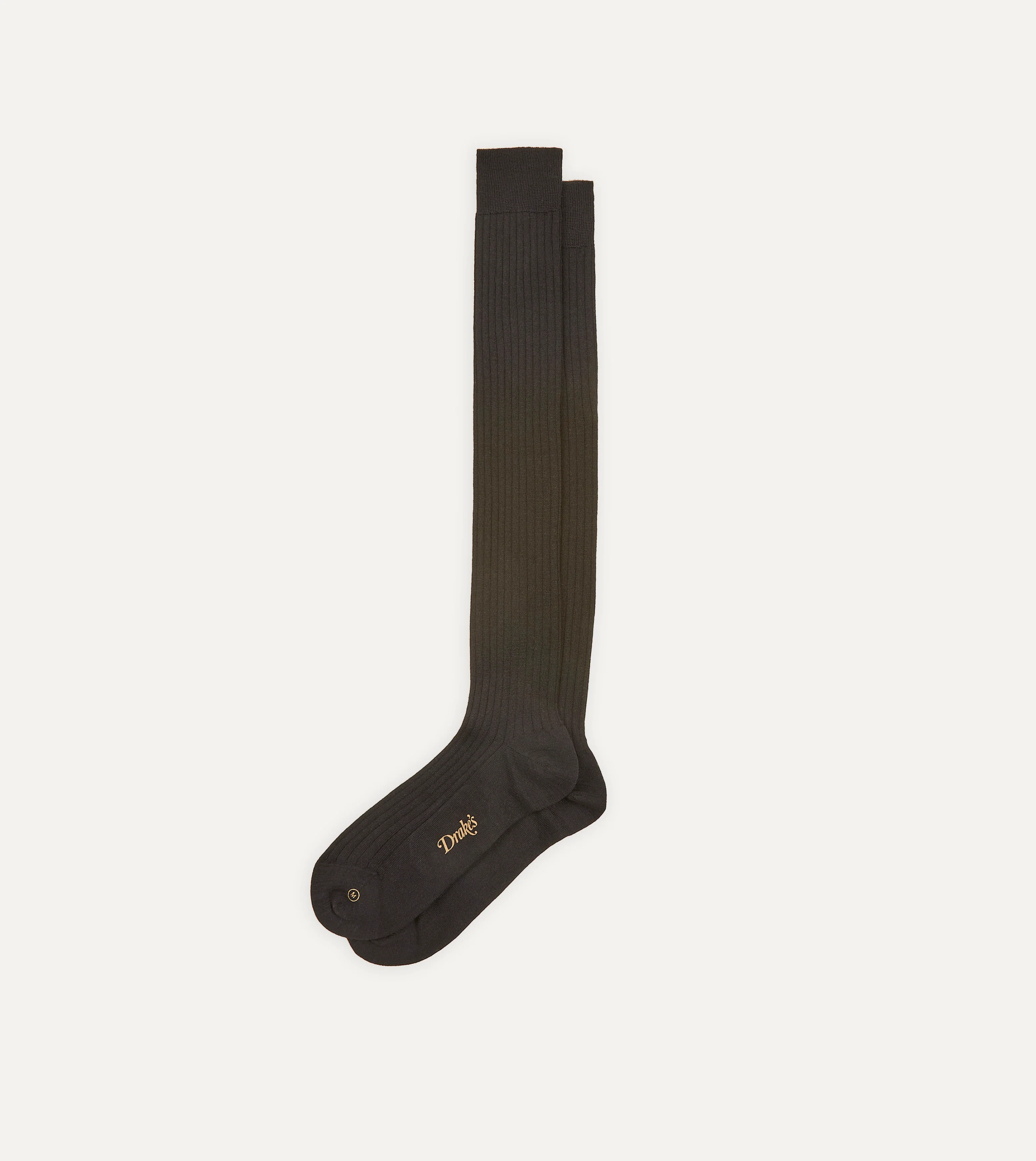 Black Wool Over-the-Calf Socks - Image 4