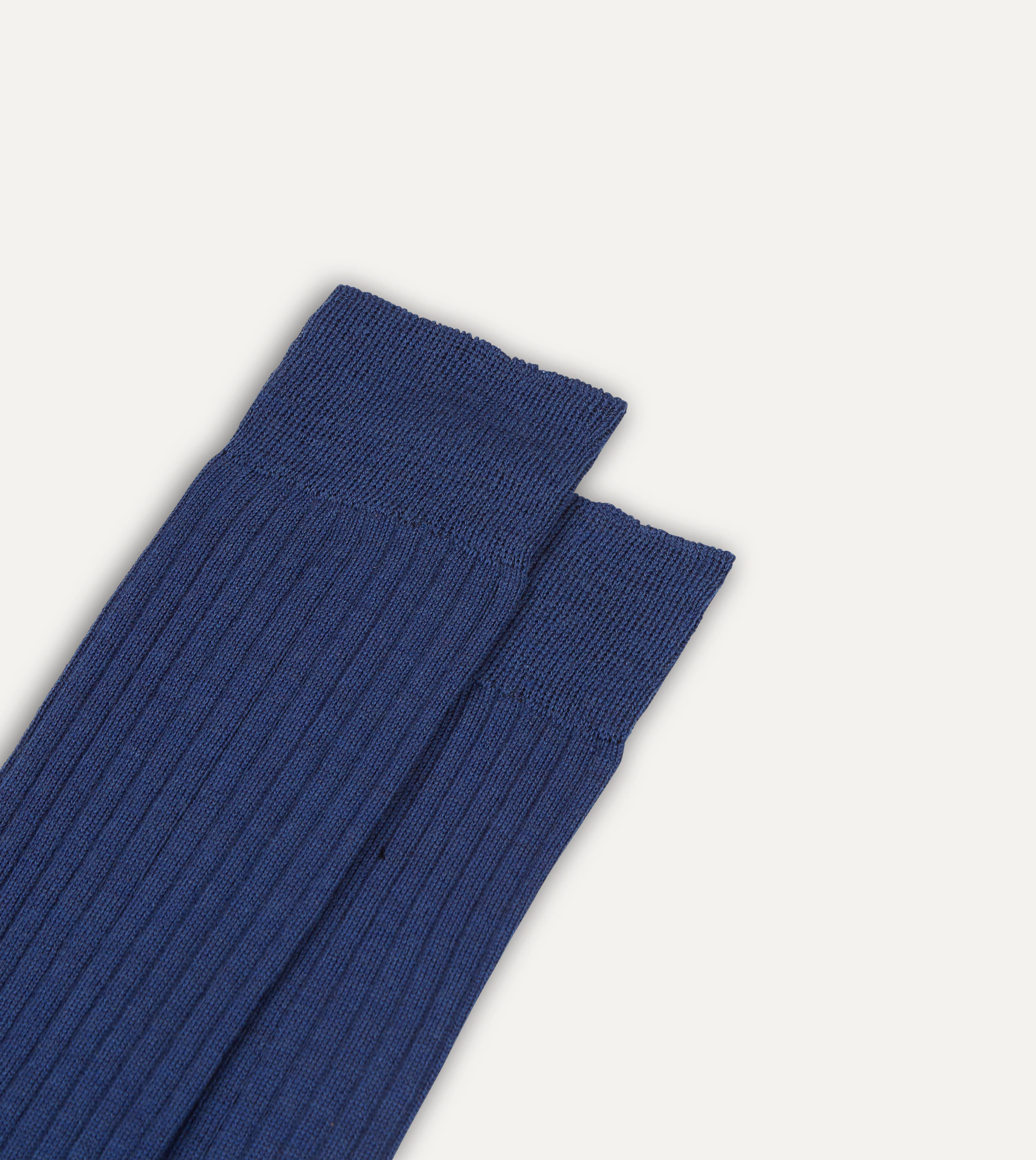 Blue Wool Over-the-Calf Socks - Image 3