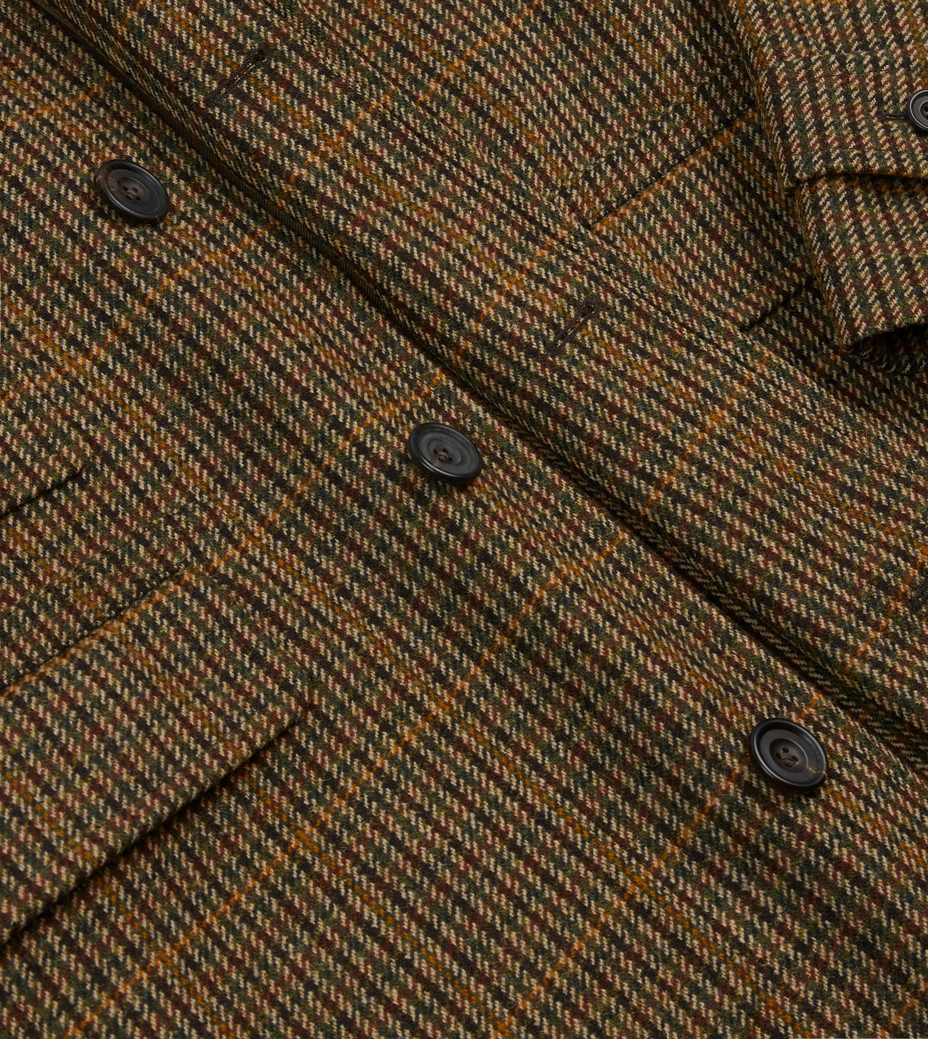 Brown Wool Tweed Raglan Coat - Image 6