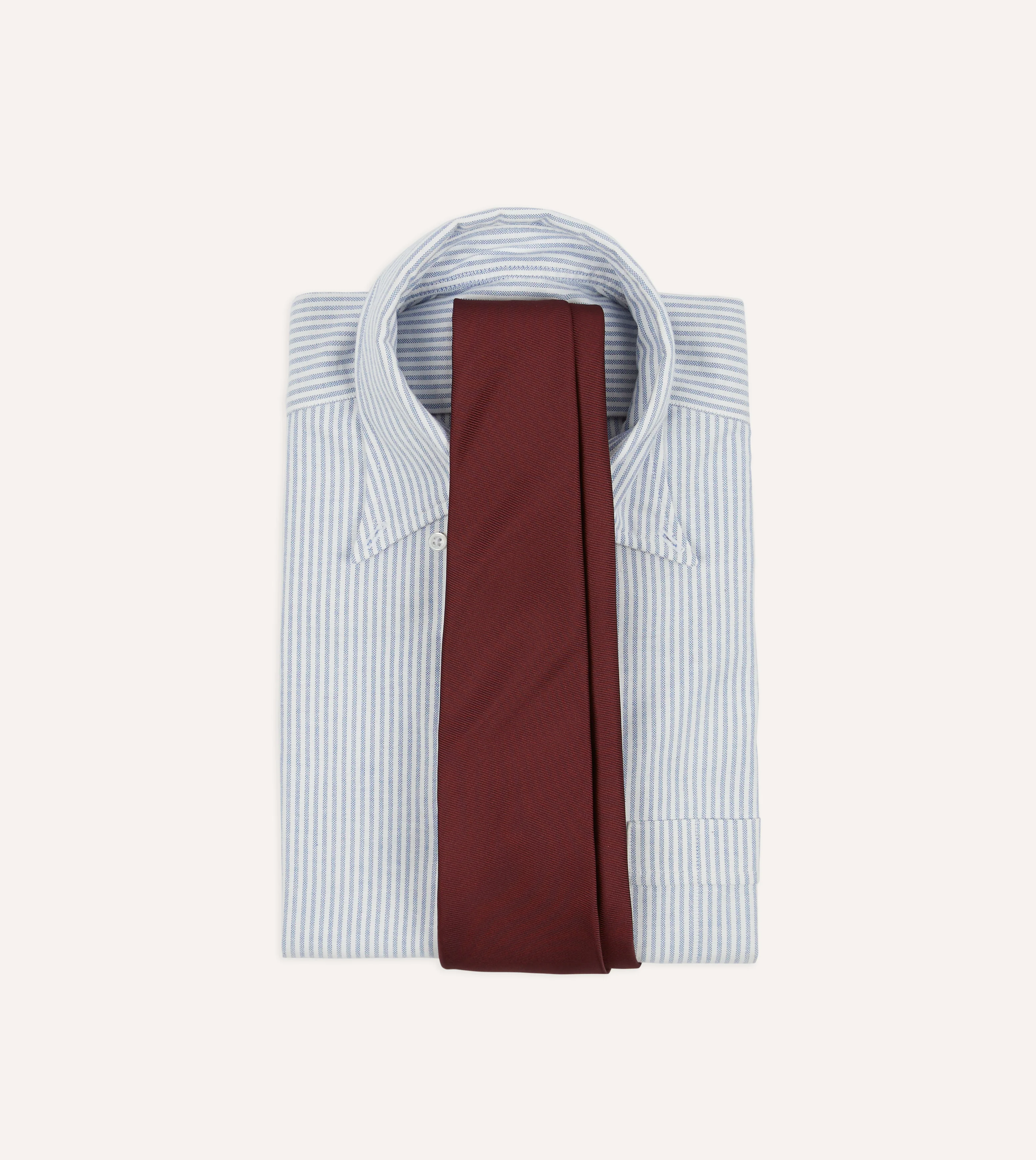Burgundy 50oz Silk Twill Tipped Tie - Image 2