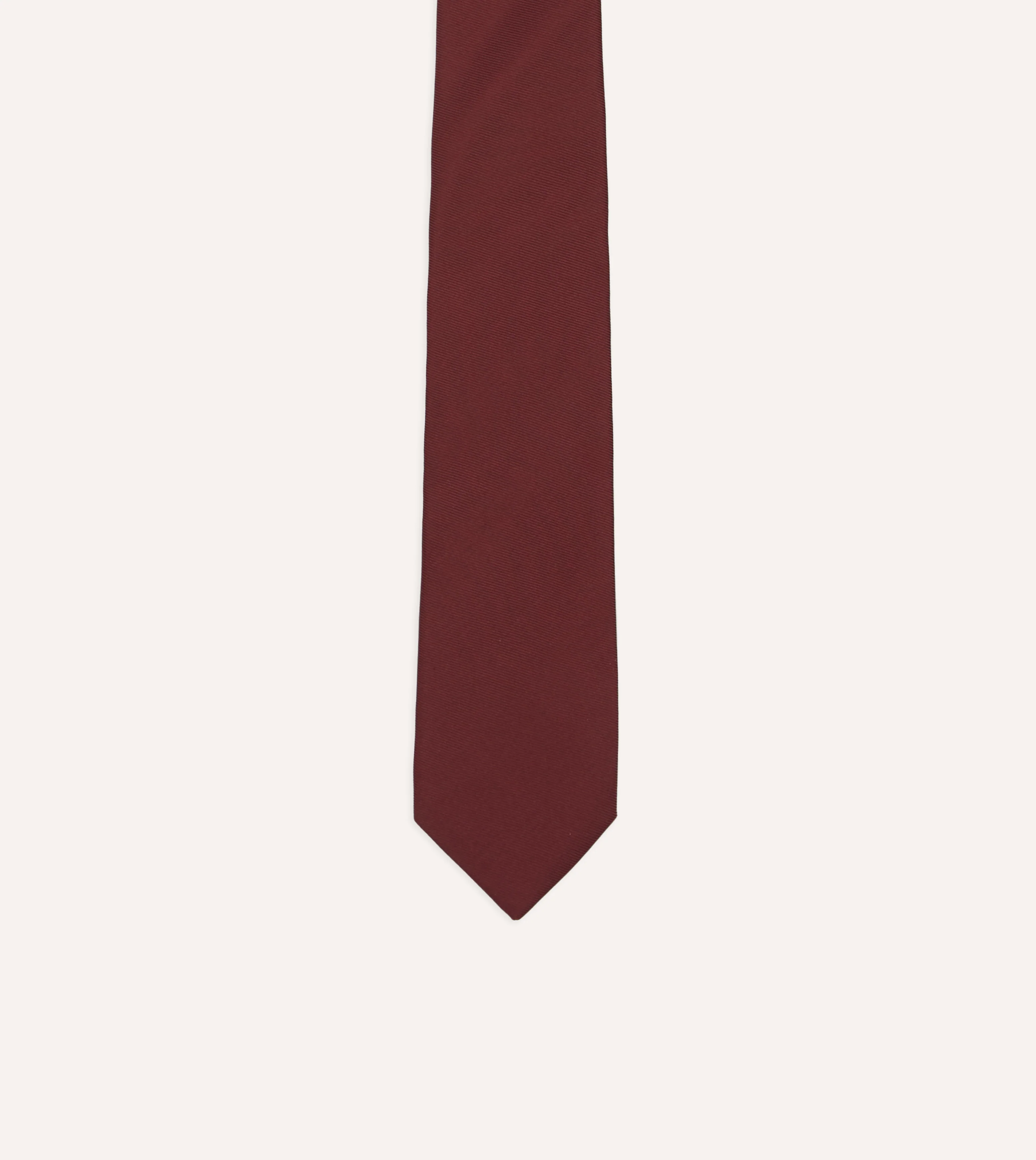 Burgundy 50oz Silk Twill Tipped Tie - Image 3