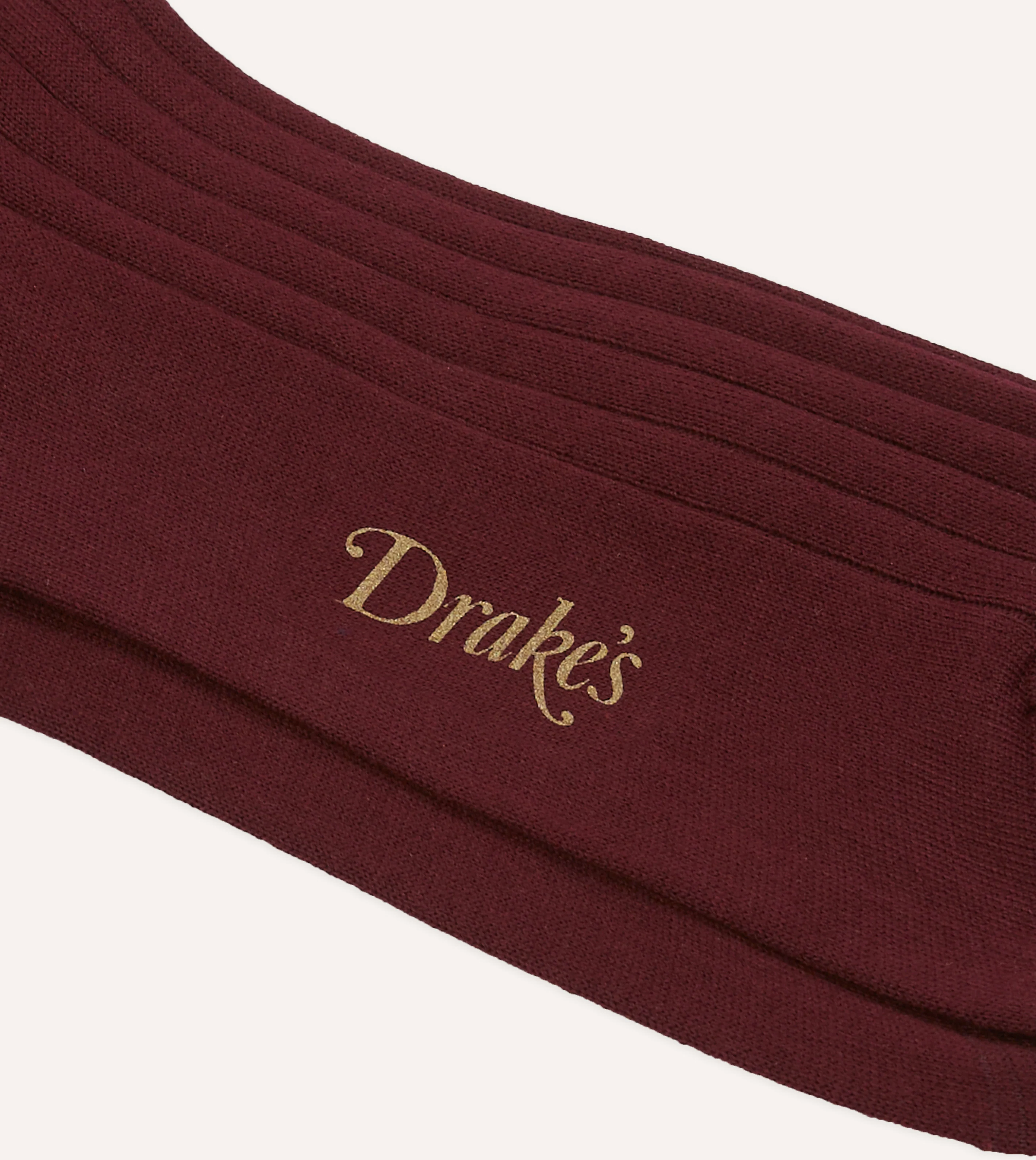 Burgundy Cotton Mid-Calf Socks - Image 2