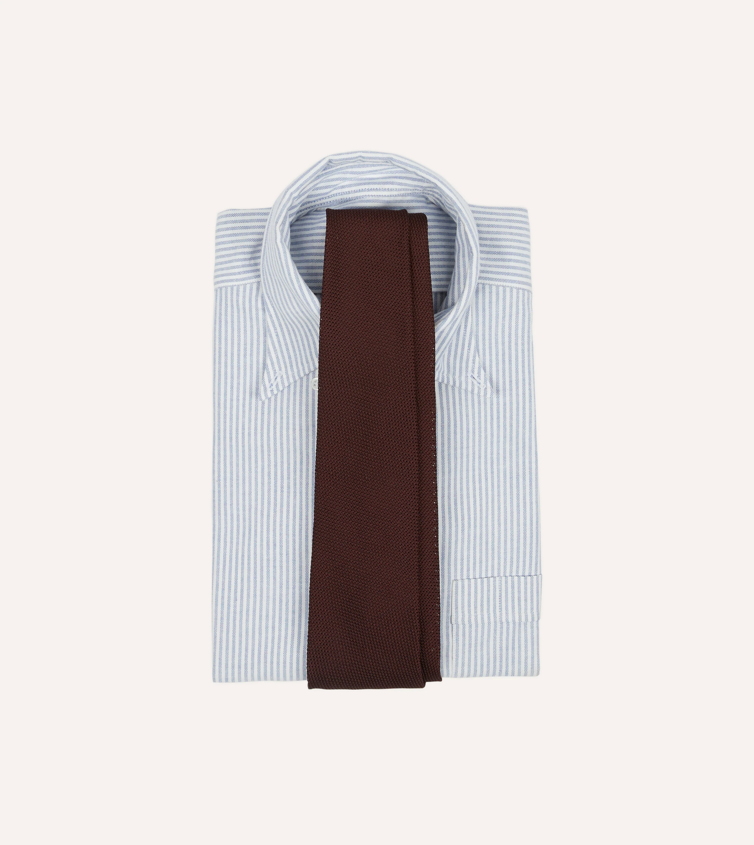 Burgundy Fine Woven Grenadine Silk Hand Rolled Tie - Image 2