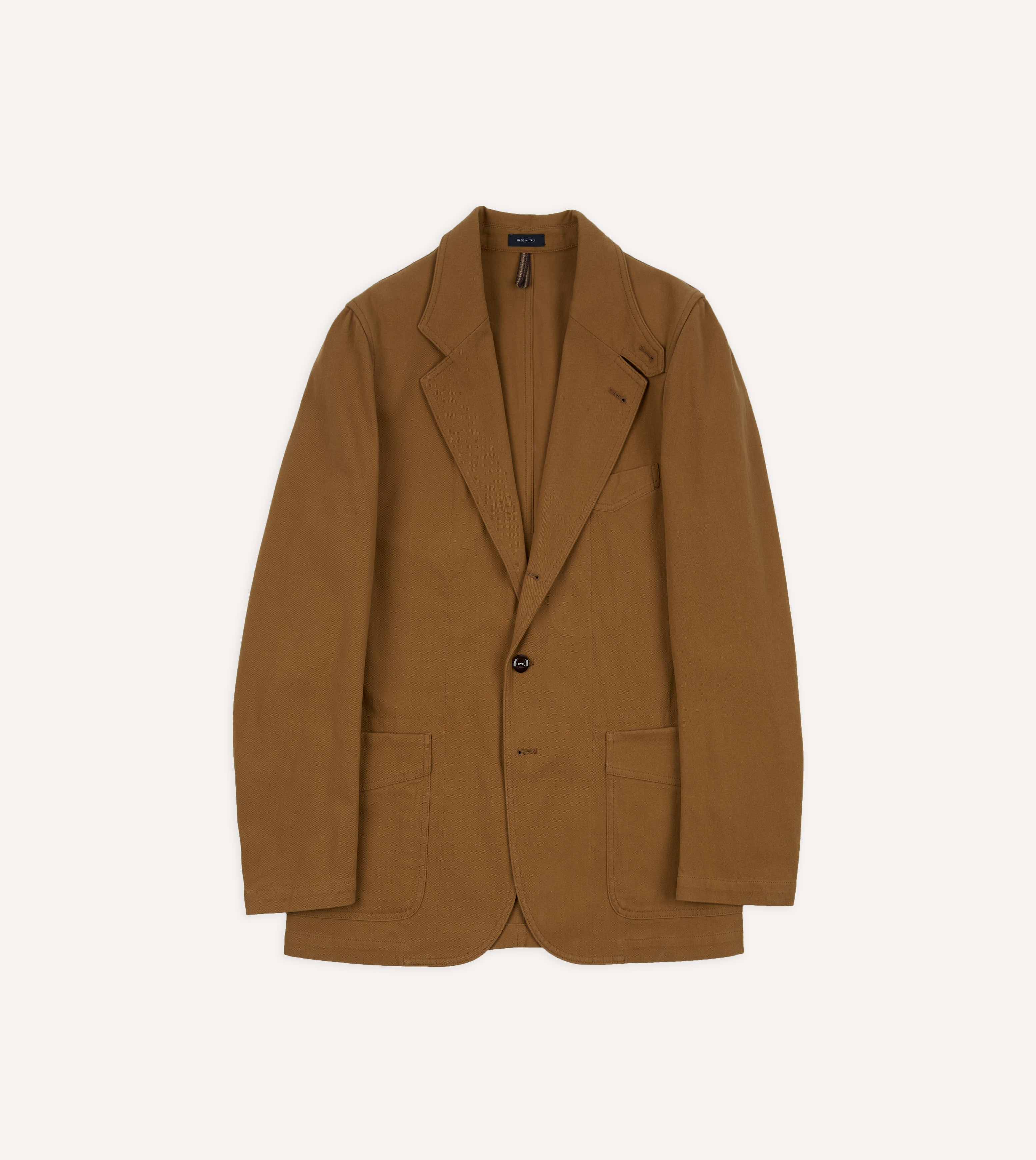 Camel Cotton Twill Field Games Blazer - Image 2