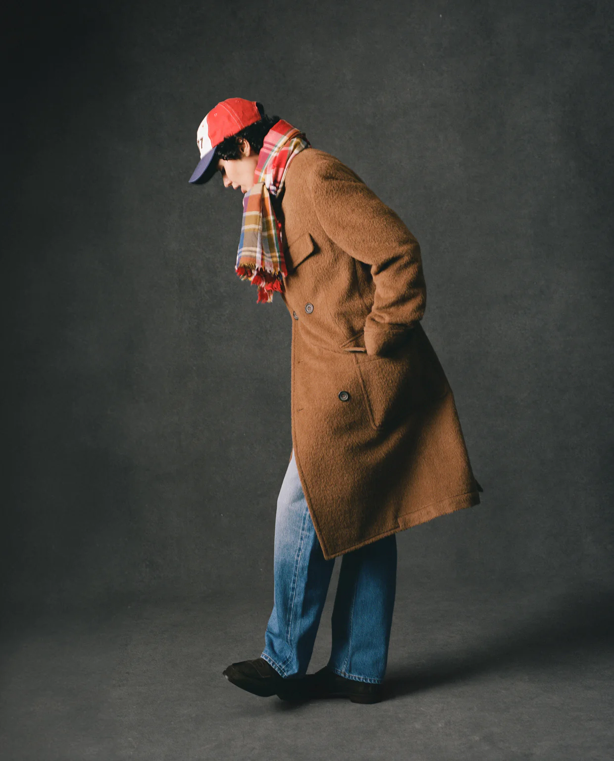 Caramel Double-Breasted Teddy Overcoat - Image 10