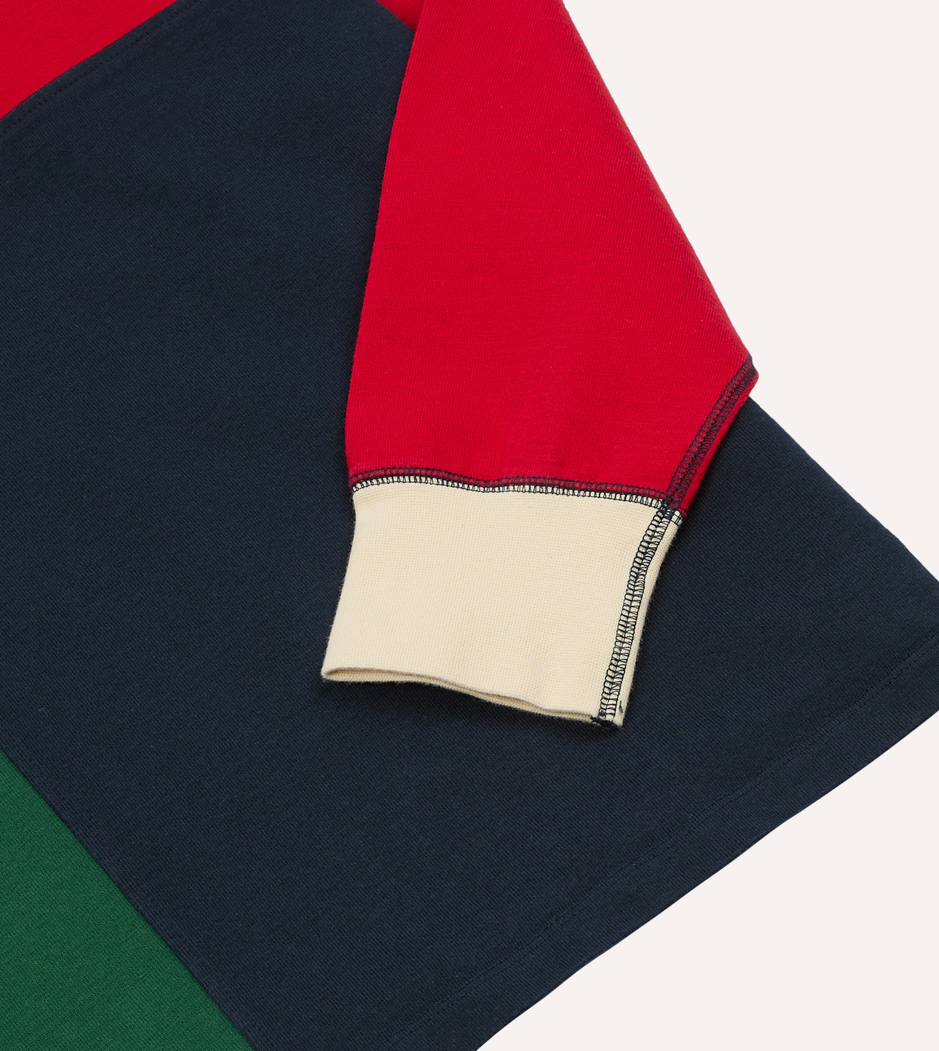 Colourblock Multi Panelled Cotton Rugby Shirt - Image 6