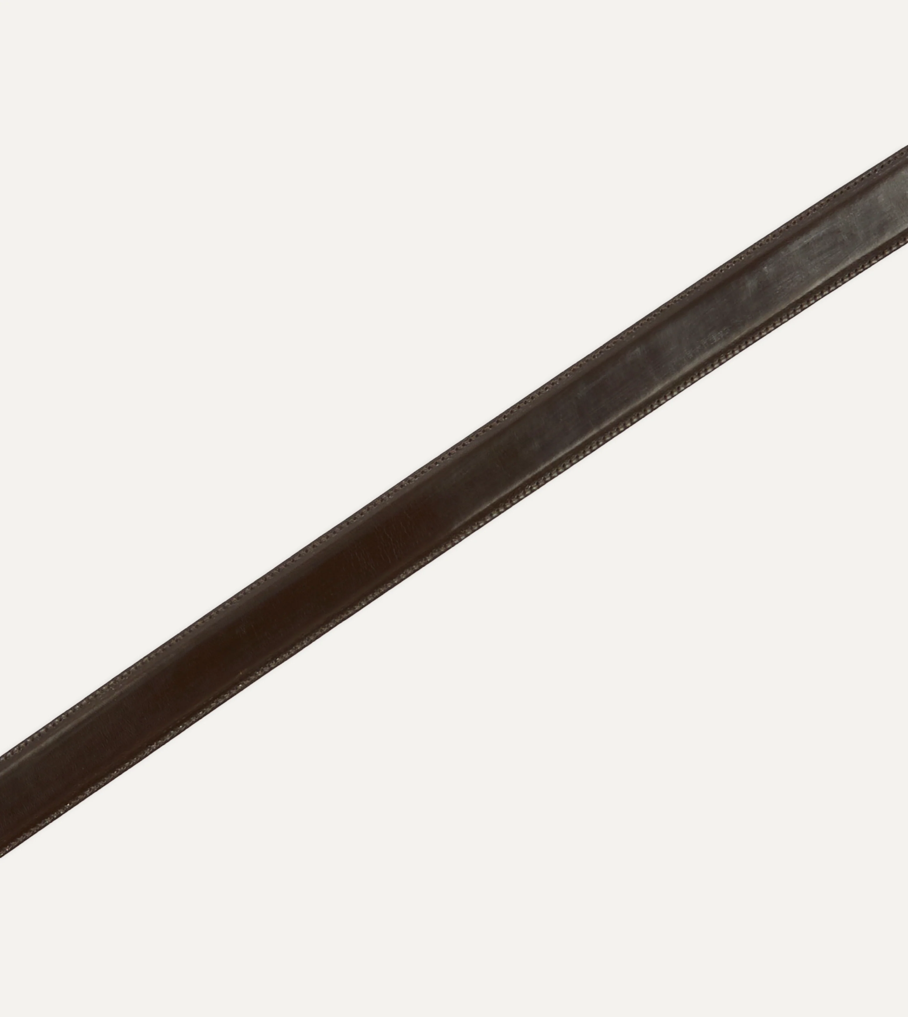 Dark Brown Bridle Calf Leather Western Belt - Image 5