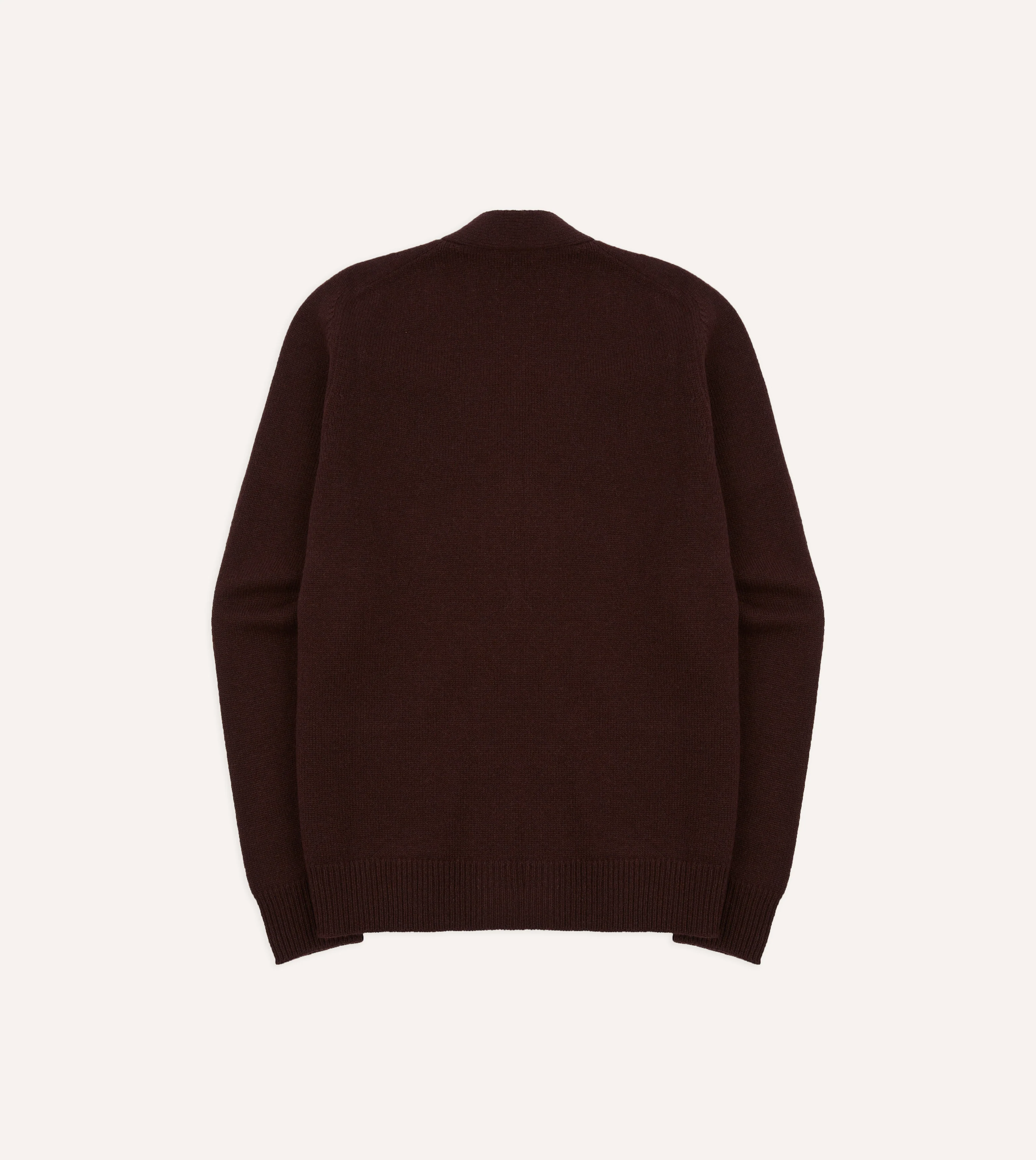Dark Brown Lambswool 6 Button Cardigan - Image 7