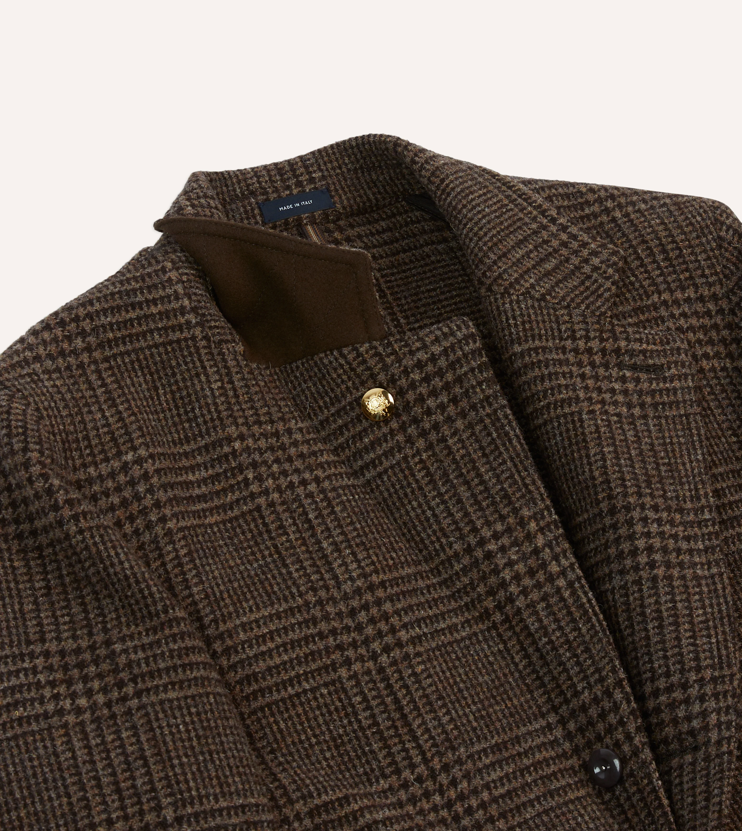 Dark Brown Prince of Wales Check Tweed Games Blazer Mk. VII - Image 7