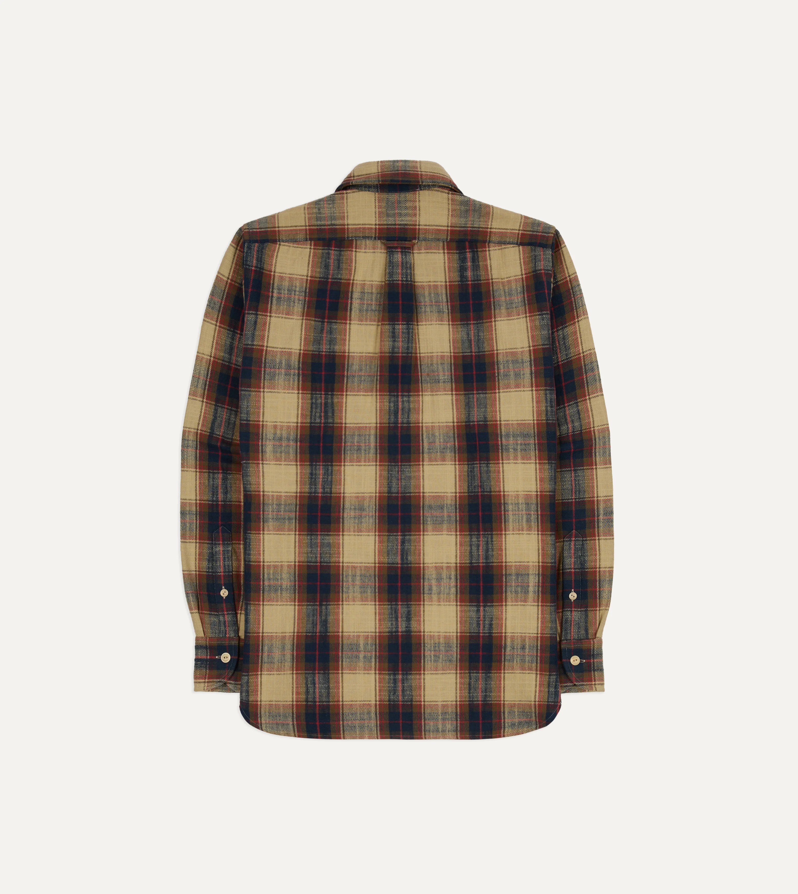 Drake's by A. Levine Check Brushed Cotton Two-Pocket Work Shirt - Image 6