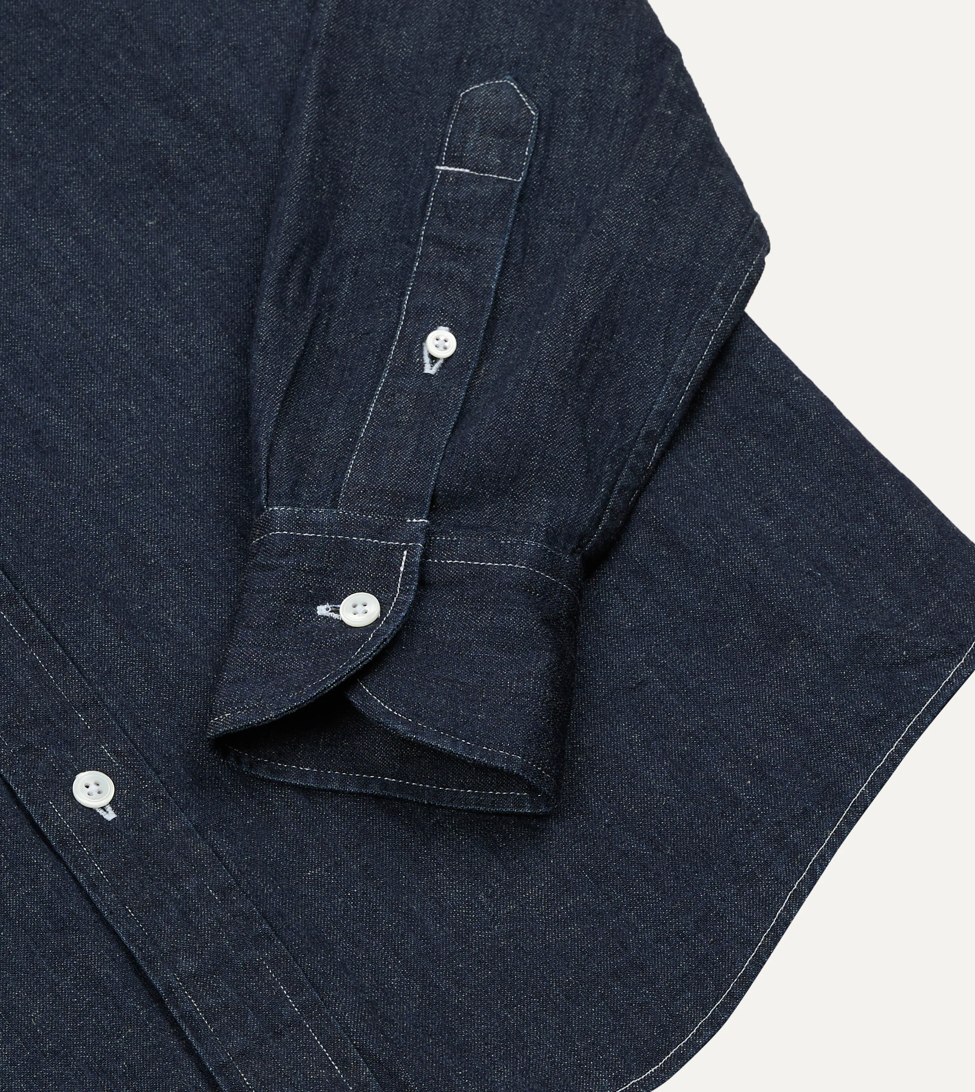 Drake's by A. Levine Denim Button-Down Shirt - Image 4