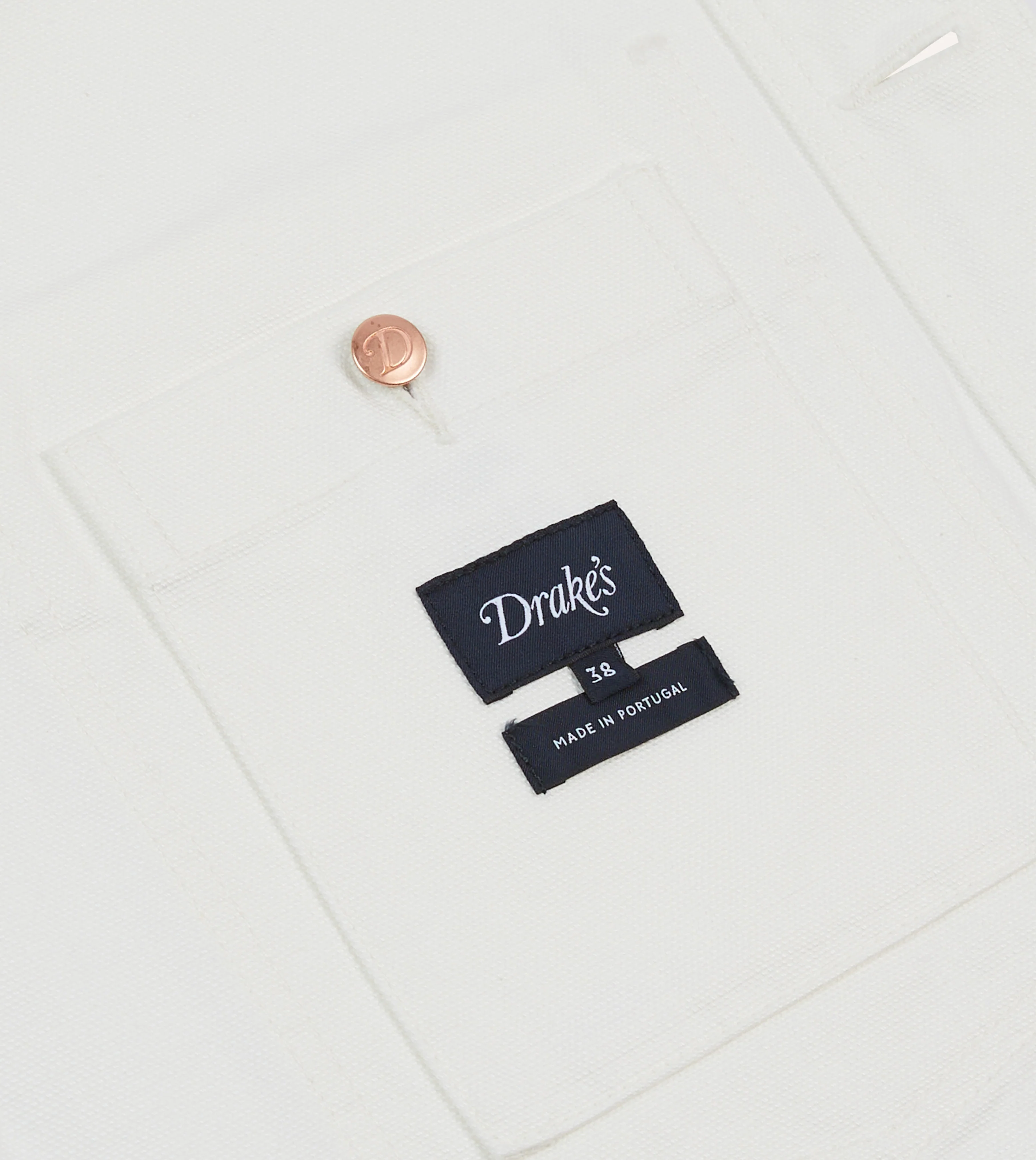 Ecru Cotton Canvas Work Jacket - Image 7