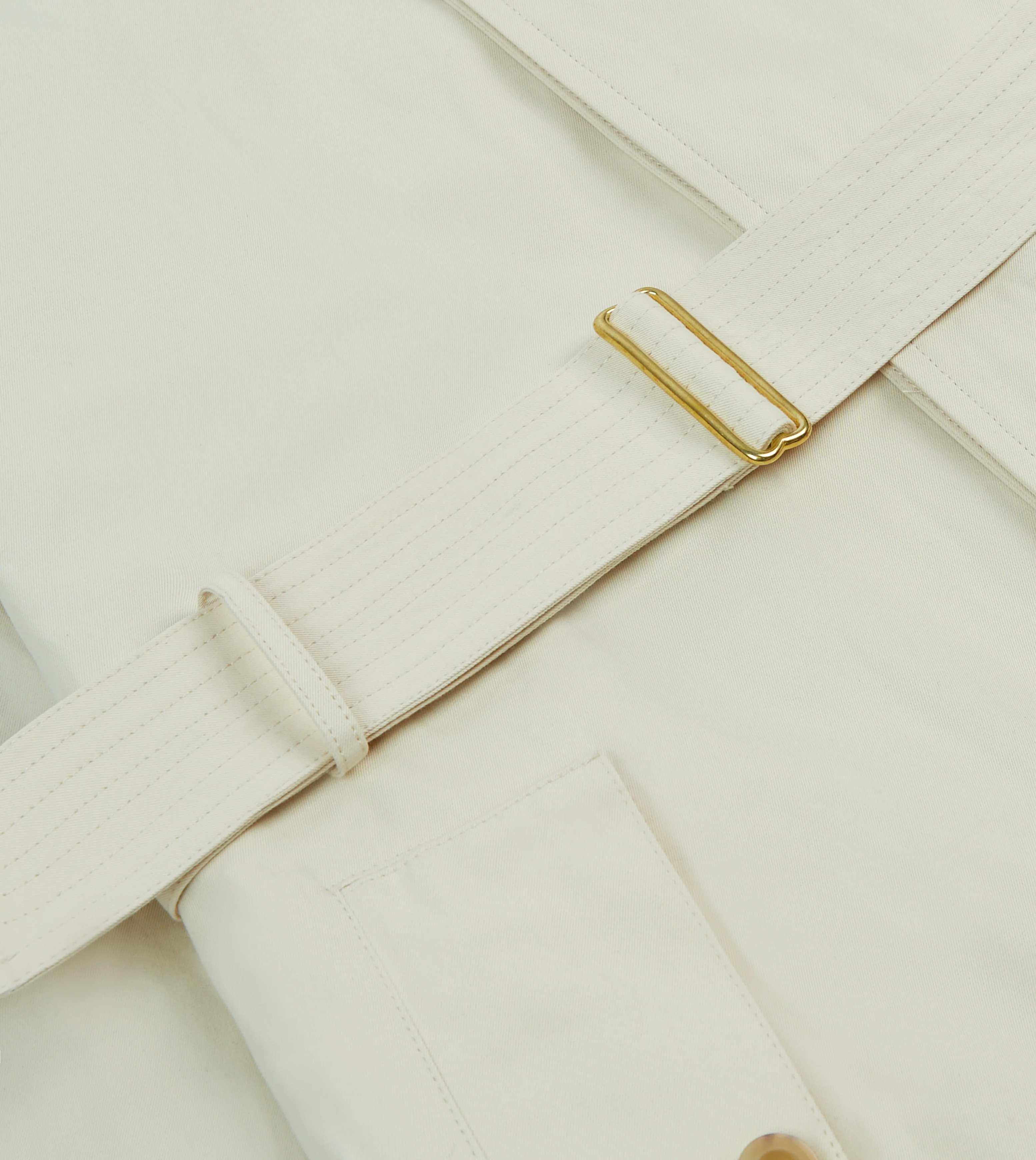 Ecru Cotton Dispatch Raincoat - Image 7