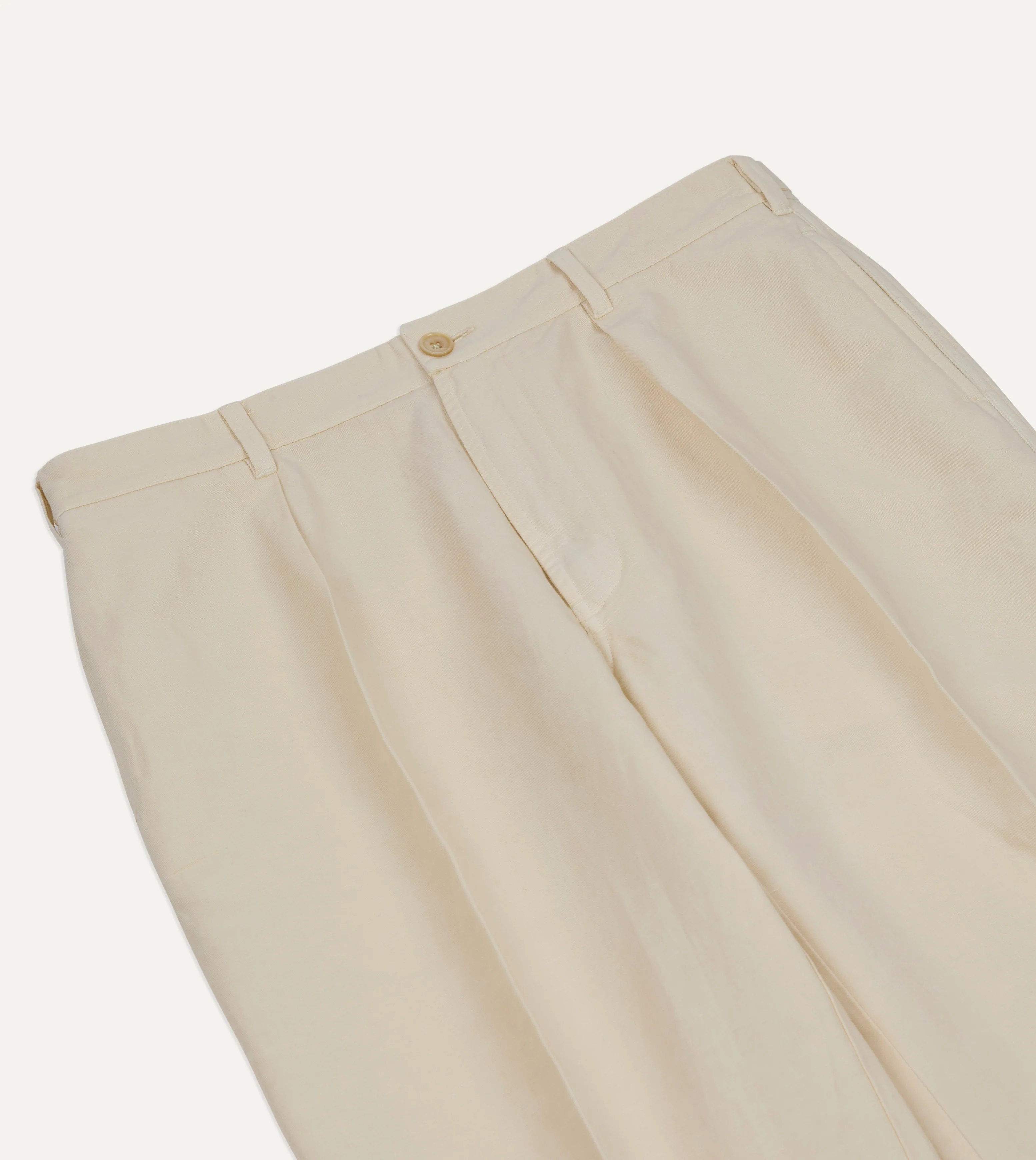 Ecru Cotton-Linen Games Trouser - Image 4