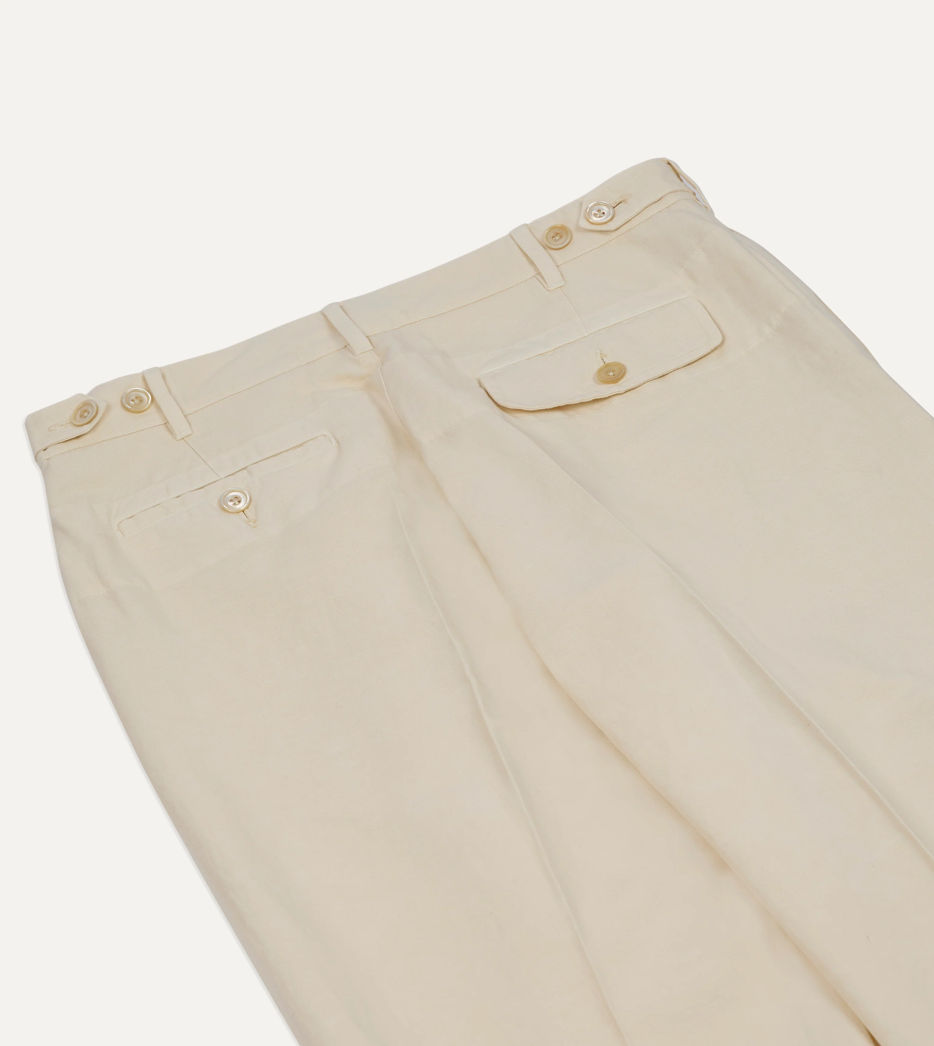 Ecru Cotton-Linen Games Trouser - Image 5