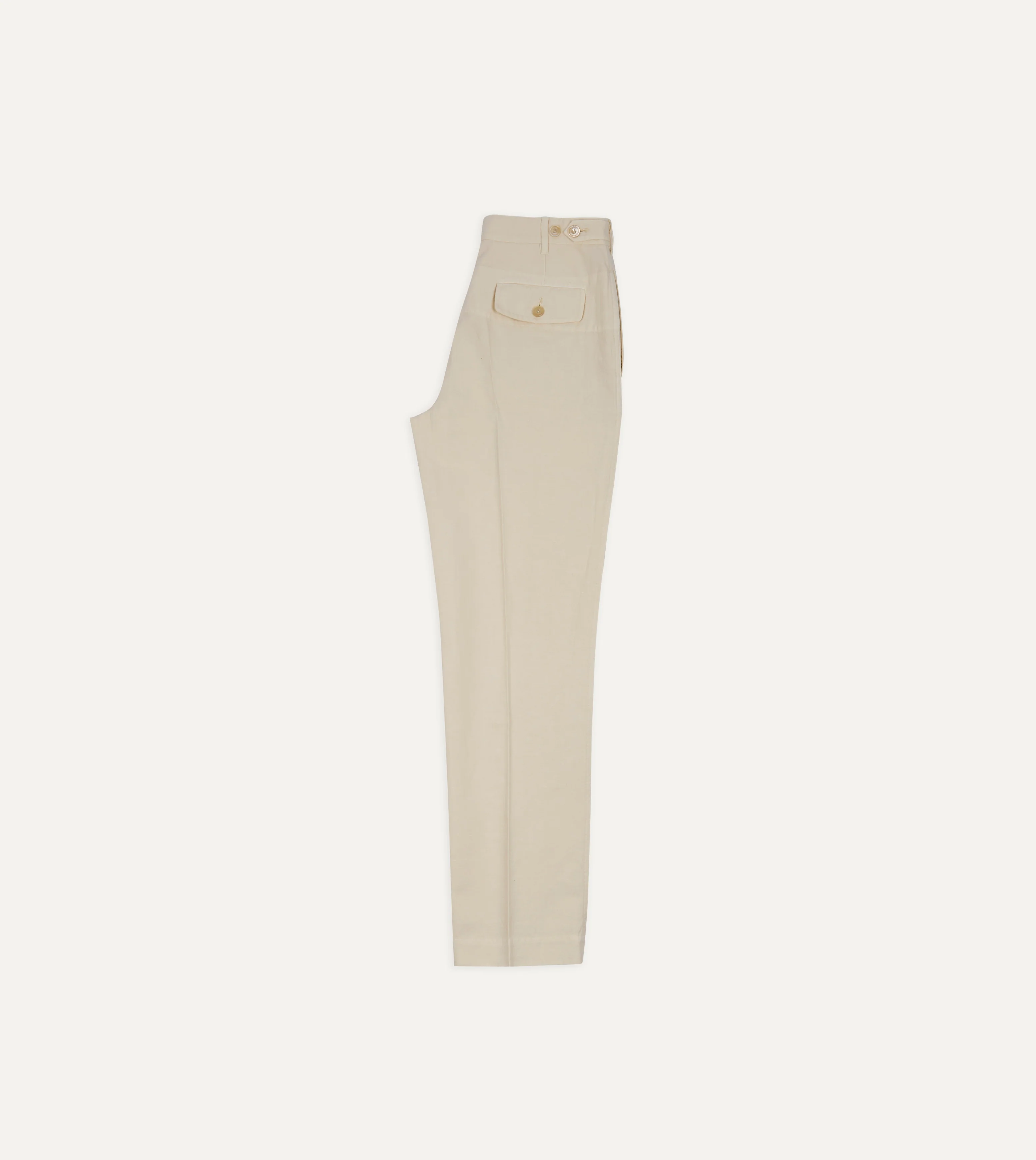 Ecru Cotton-Linen Games Trouser - Image 6