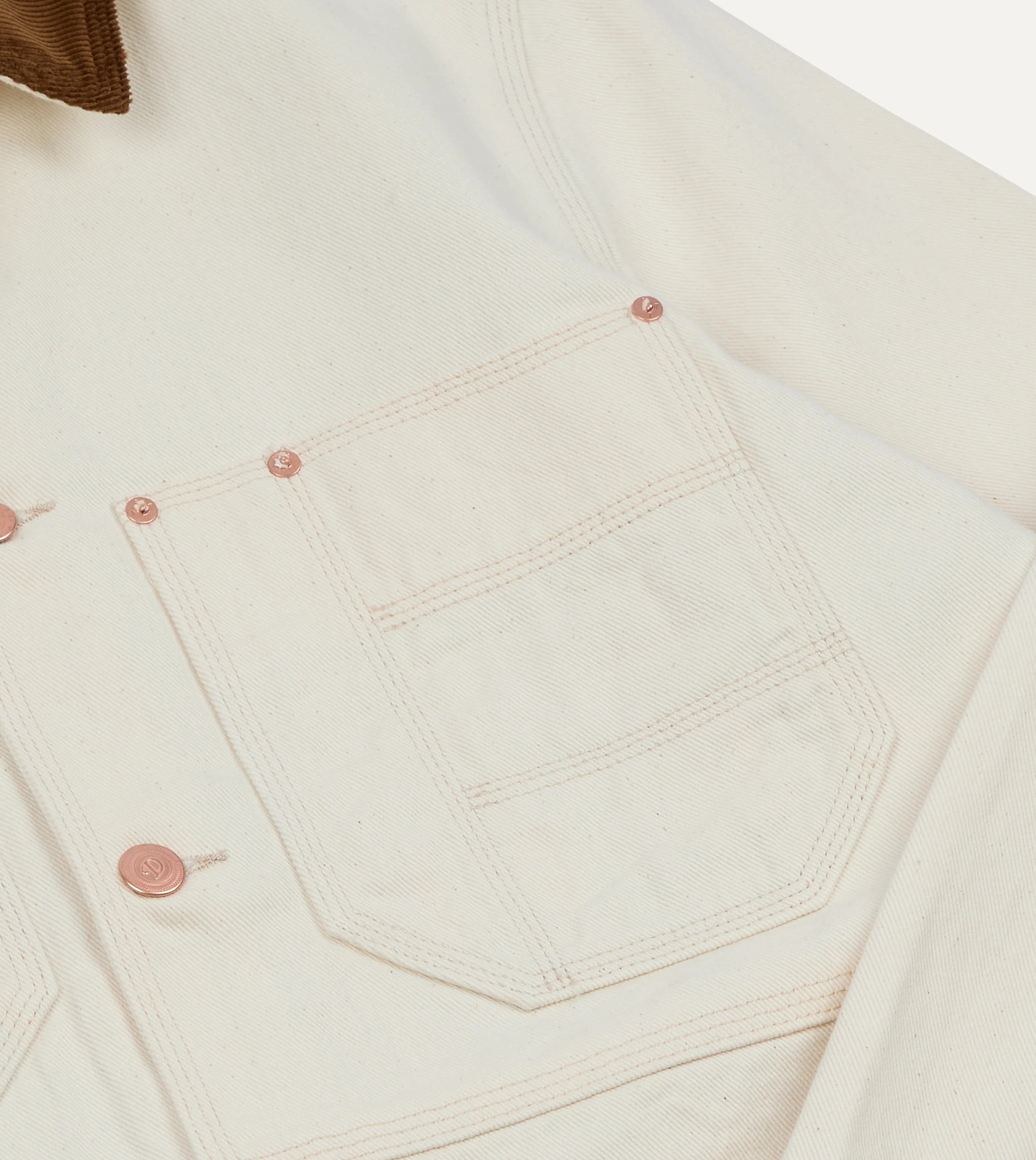 Ecru Denim Welder Jacket - Image 5