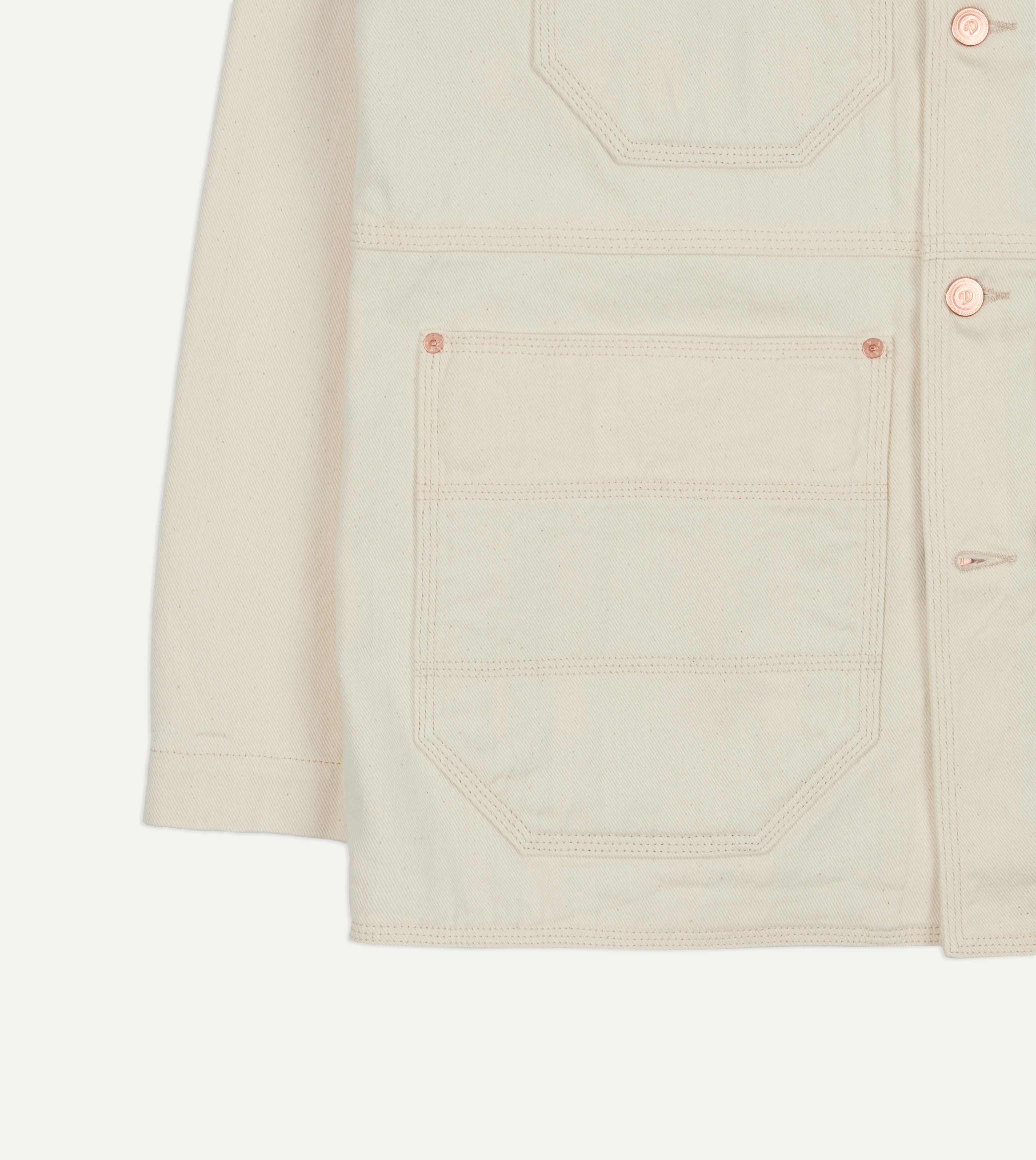 Ecru Denim Welder Jacket - Image 7