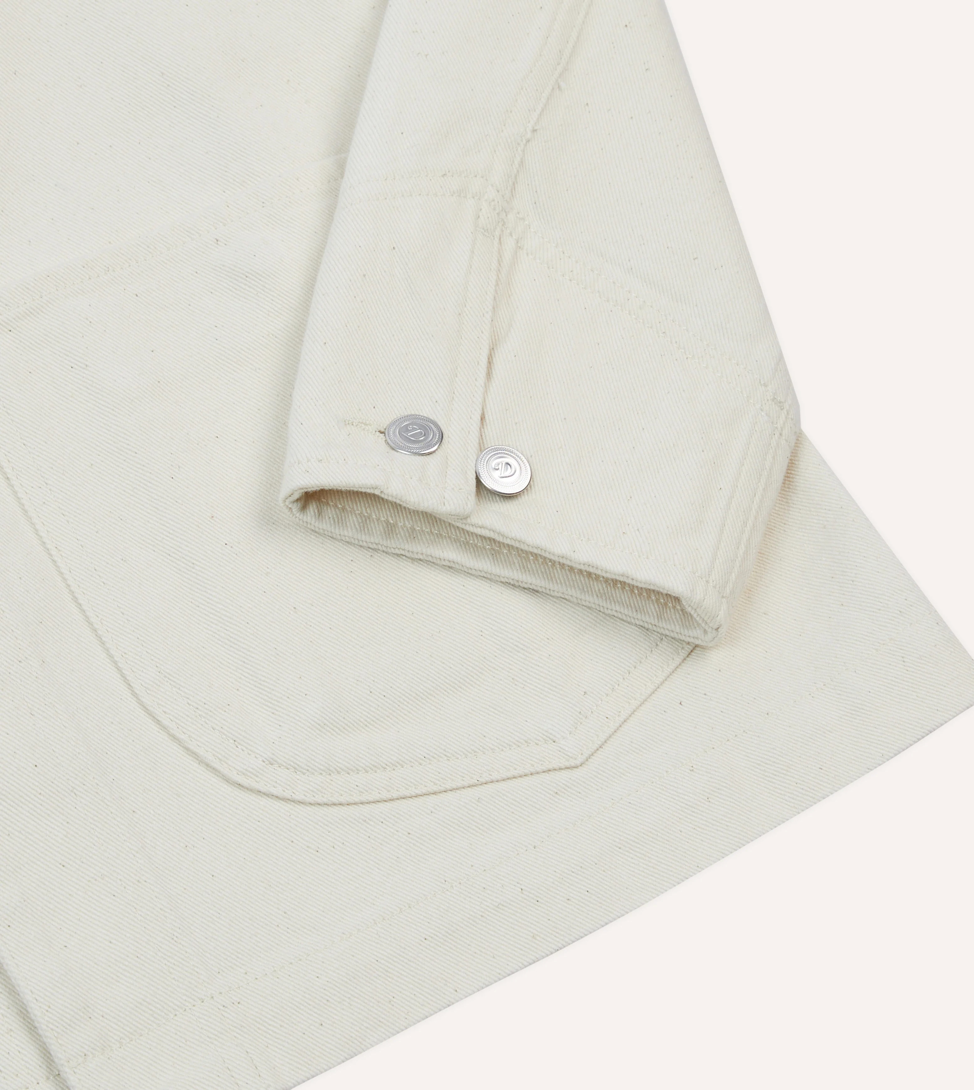 Ecru Denim Western Chore Jacket - Image 4