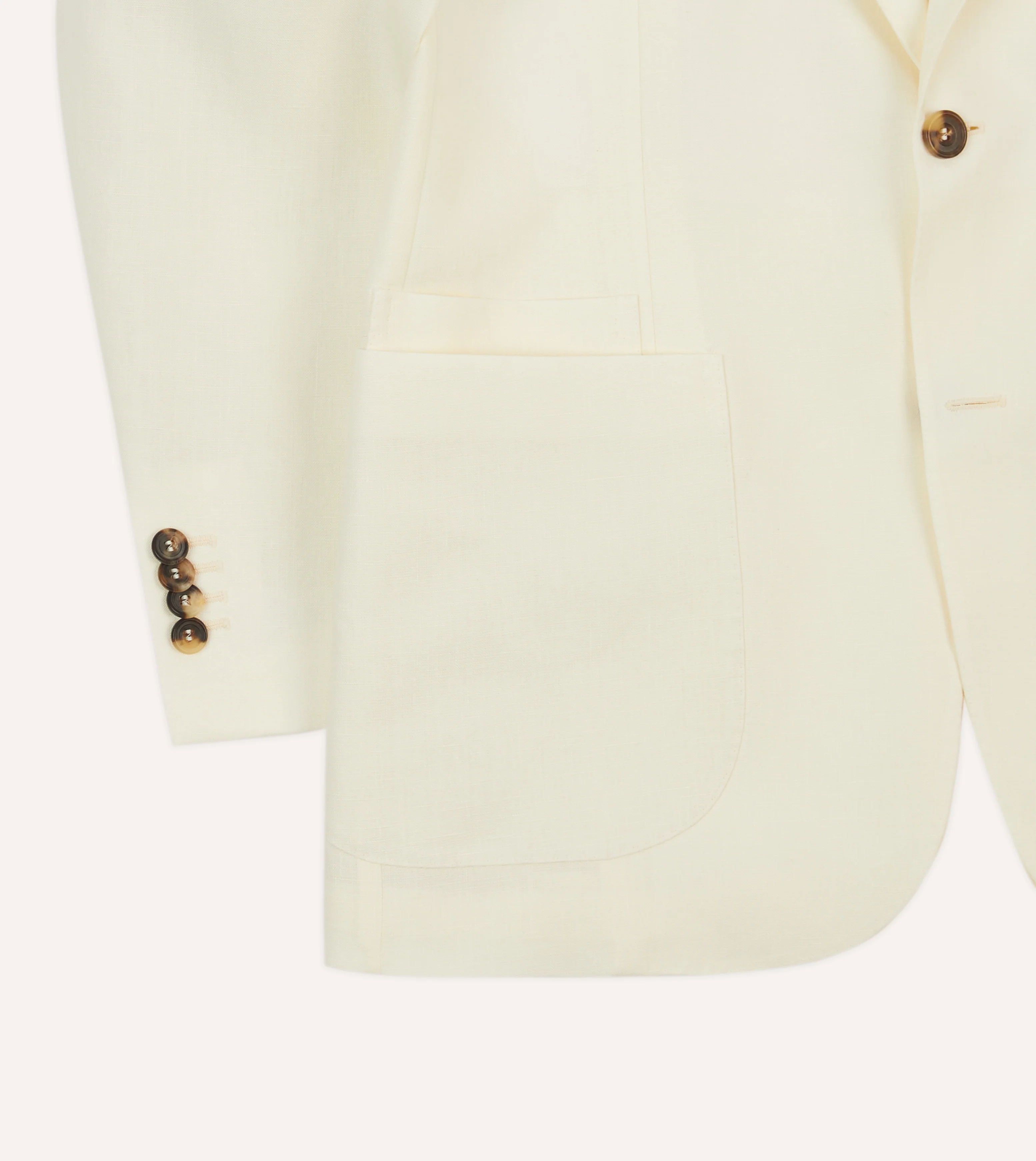 Ecru Irish Linen Tailored Jacket - Image 6