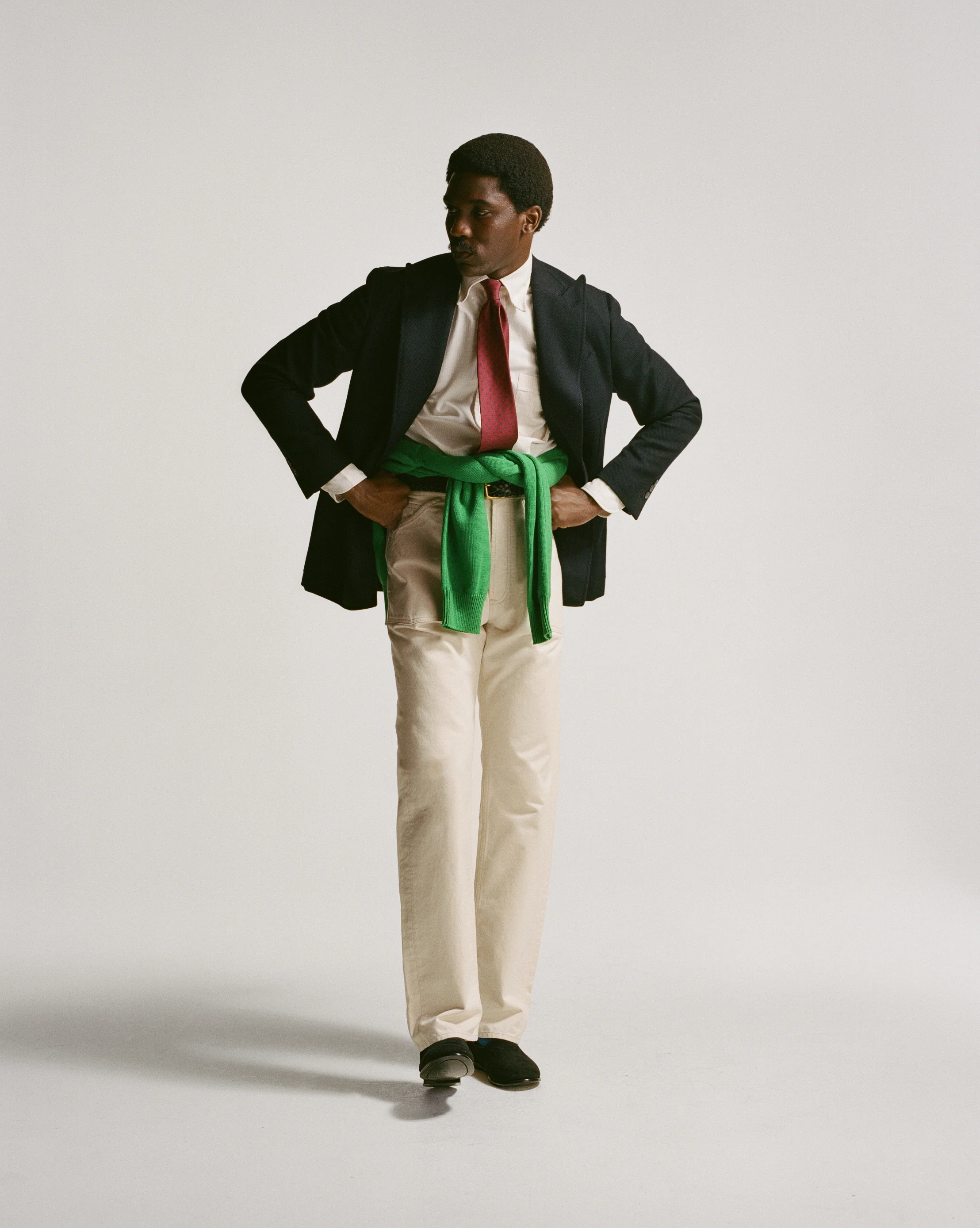Ecru Military Satin Naval Pant