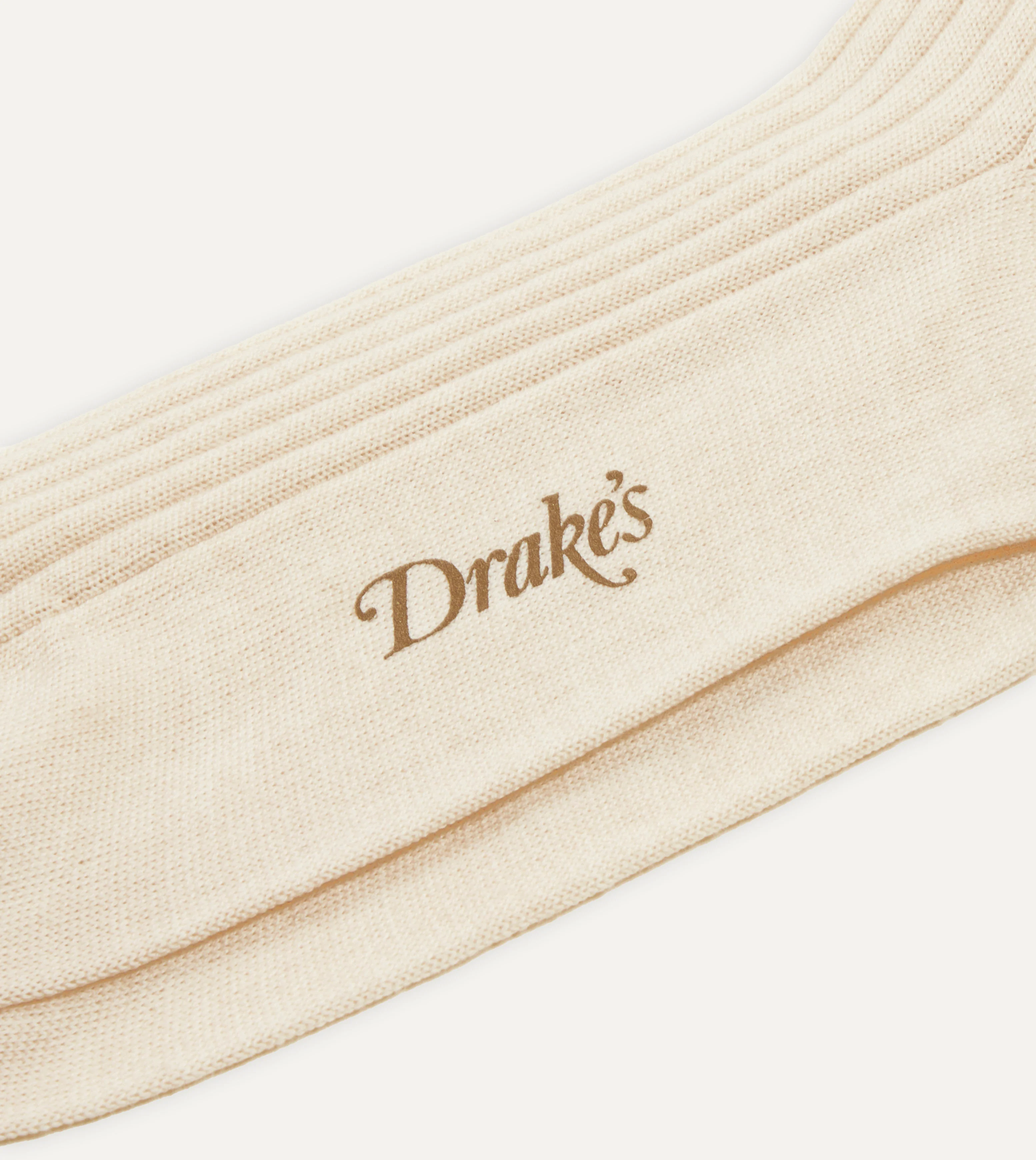 Ecru Wool Over-the-Calf Socks - Image 2