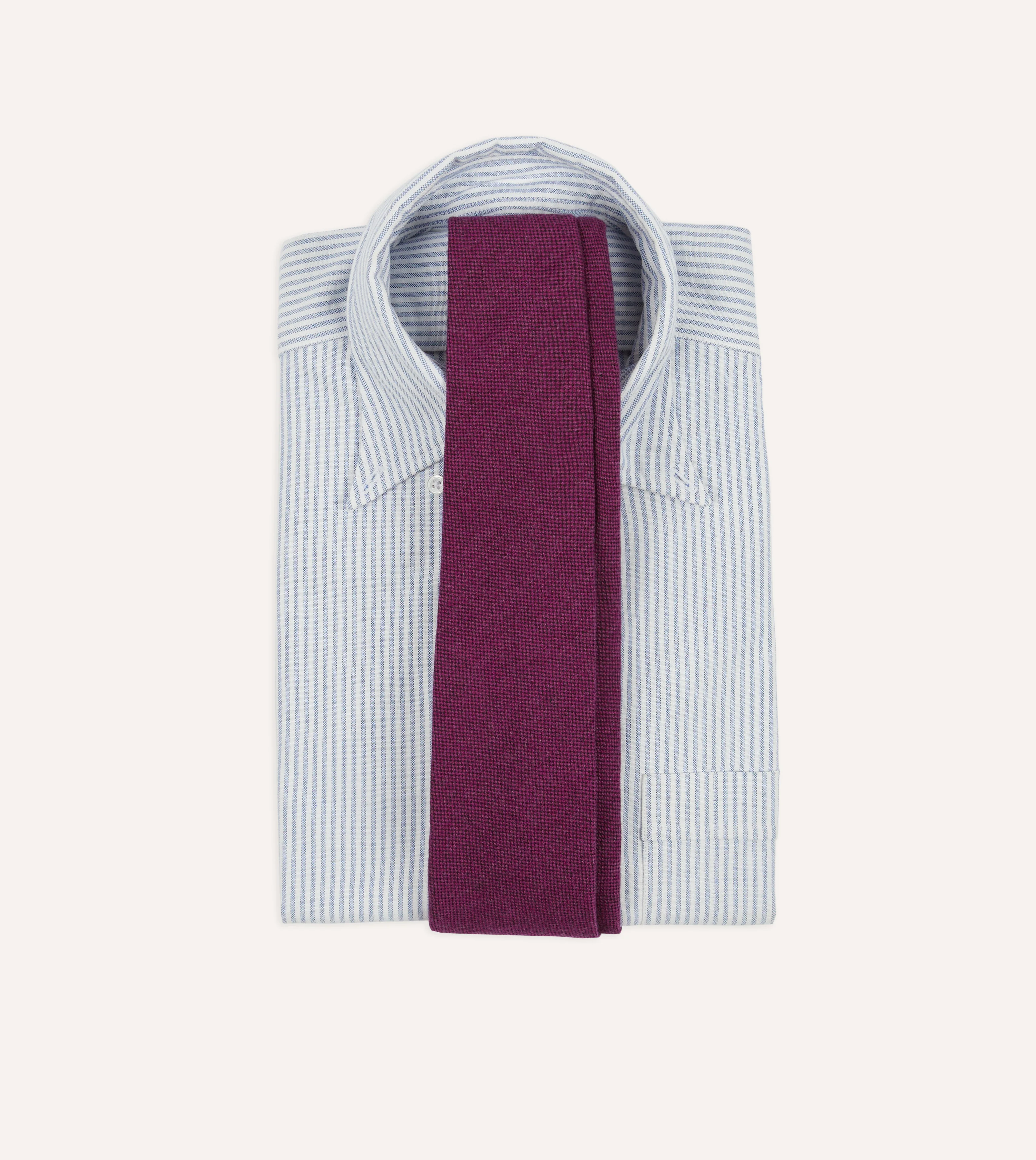 Fuchsia Pure Cashmere Solid Tipped Tie - Image 2
