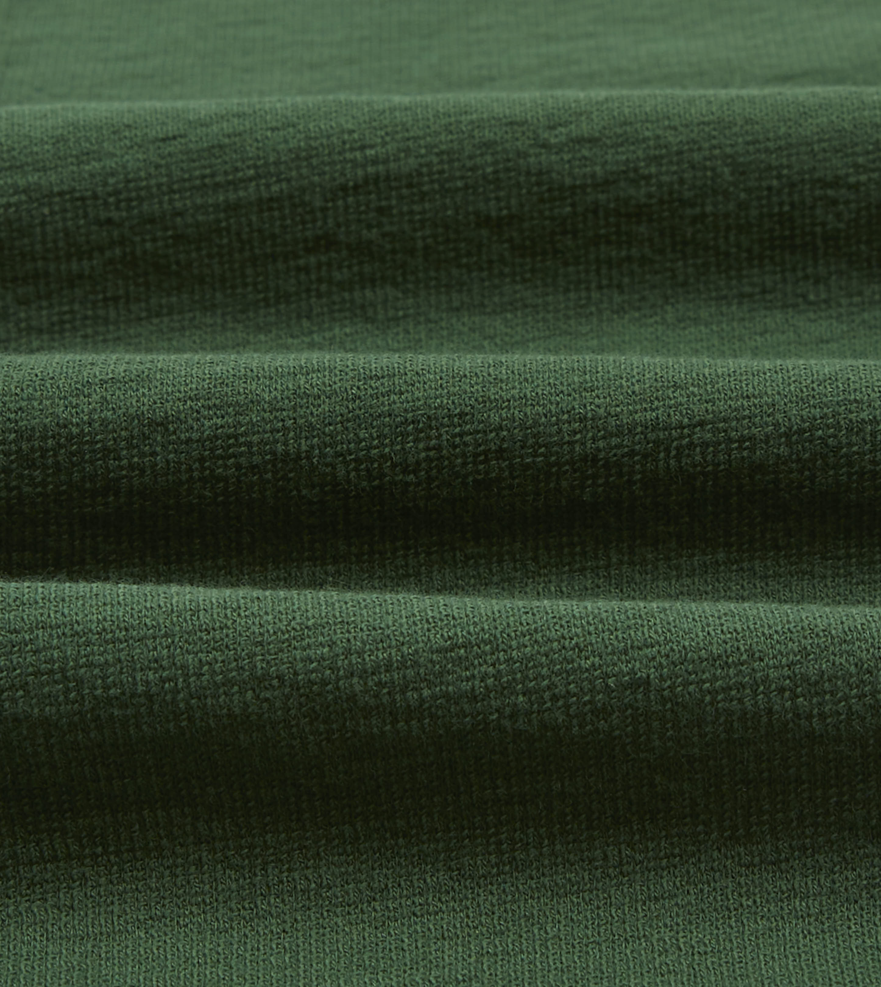 Green Cotton Long-Sleeve Mock Neck Hiking T-Shirt - Image 2