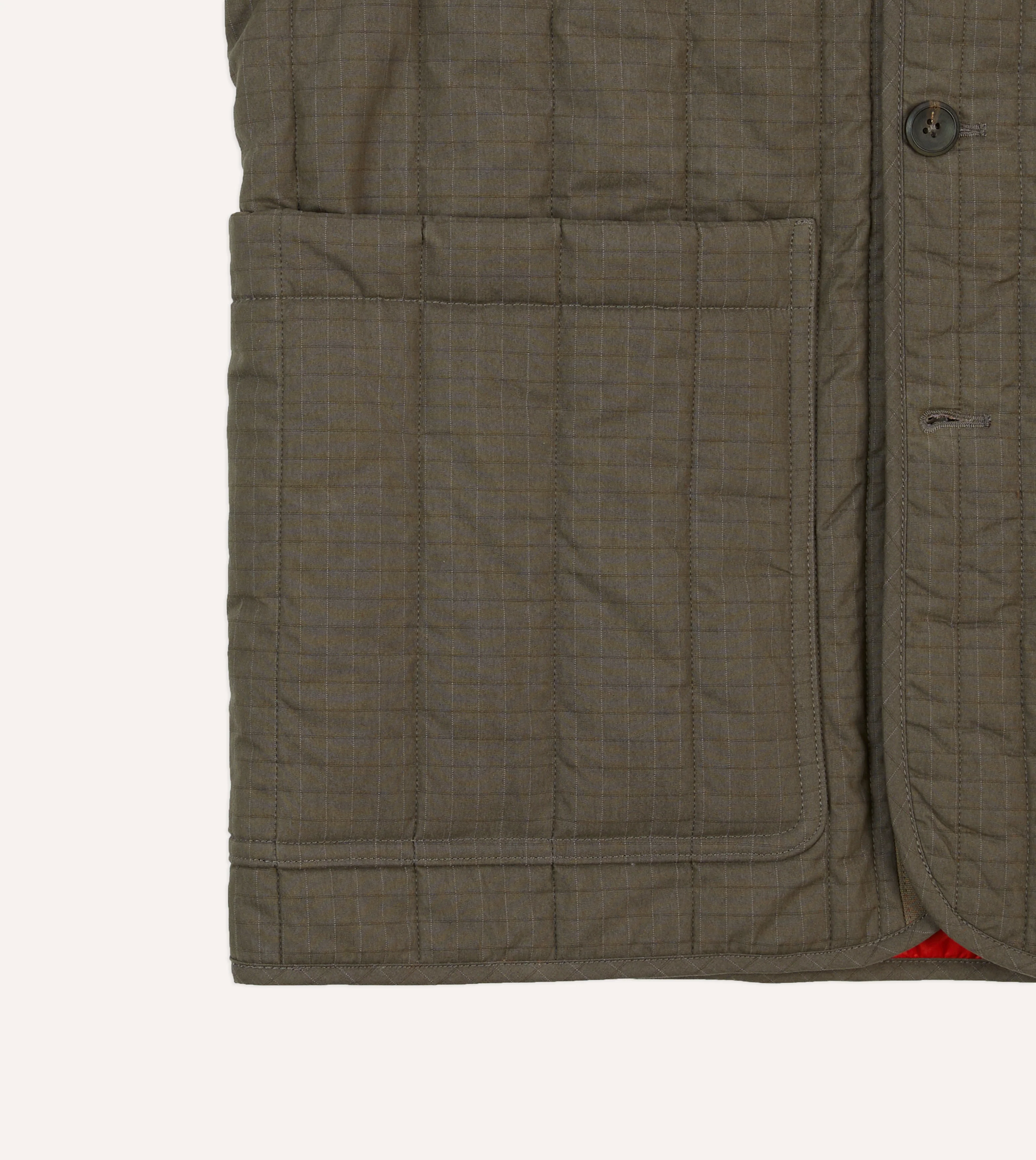 Green Ripstop Quilted Vest - Image 5