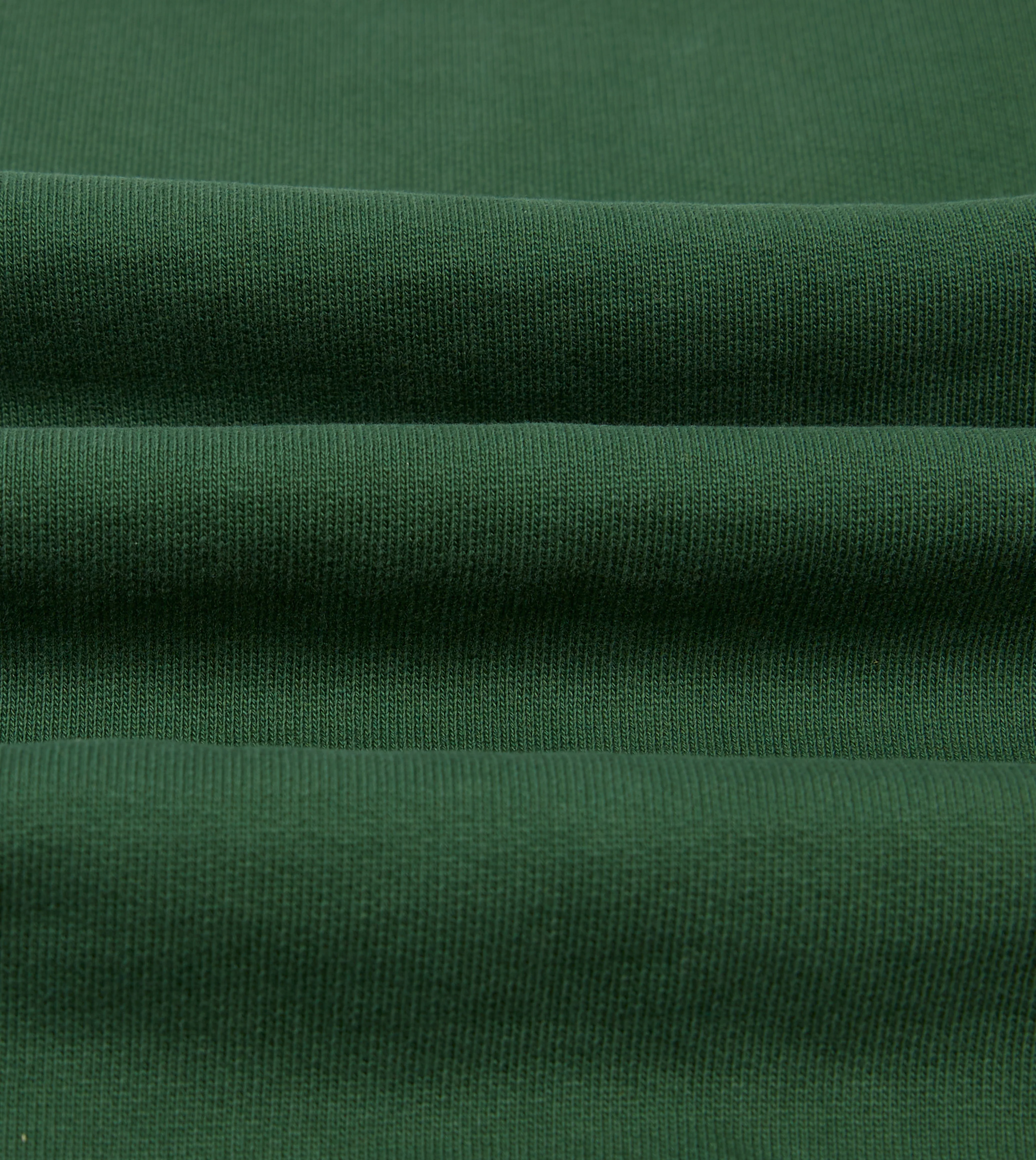 Green Striped Rib Cotton Jersey Sweatshirt - Image 2