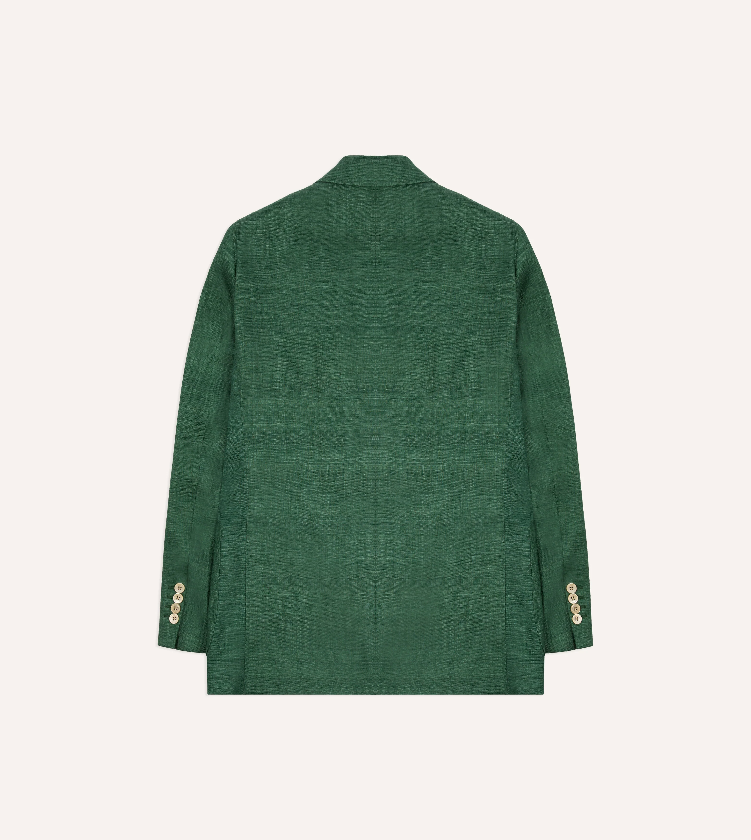 Green Tussah Silk Double-Breasted Evening Jacket - Image 8