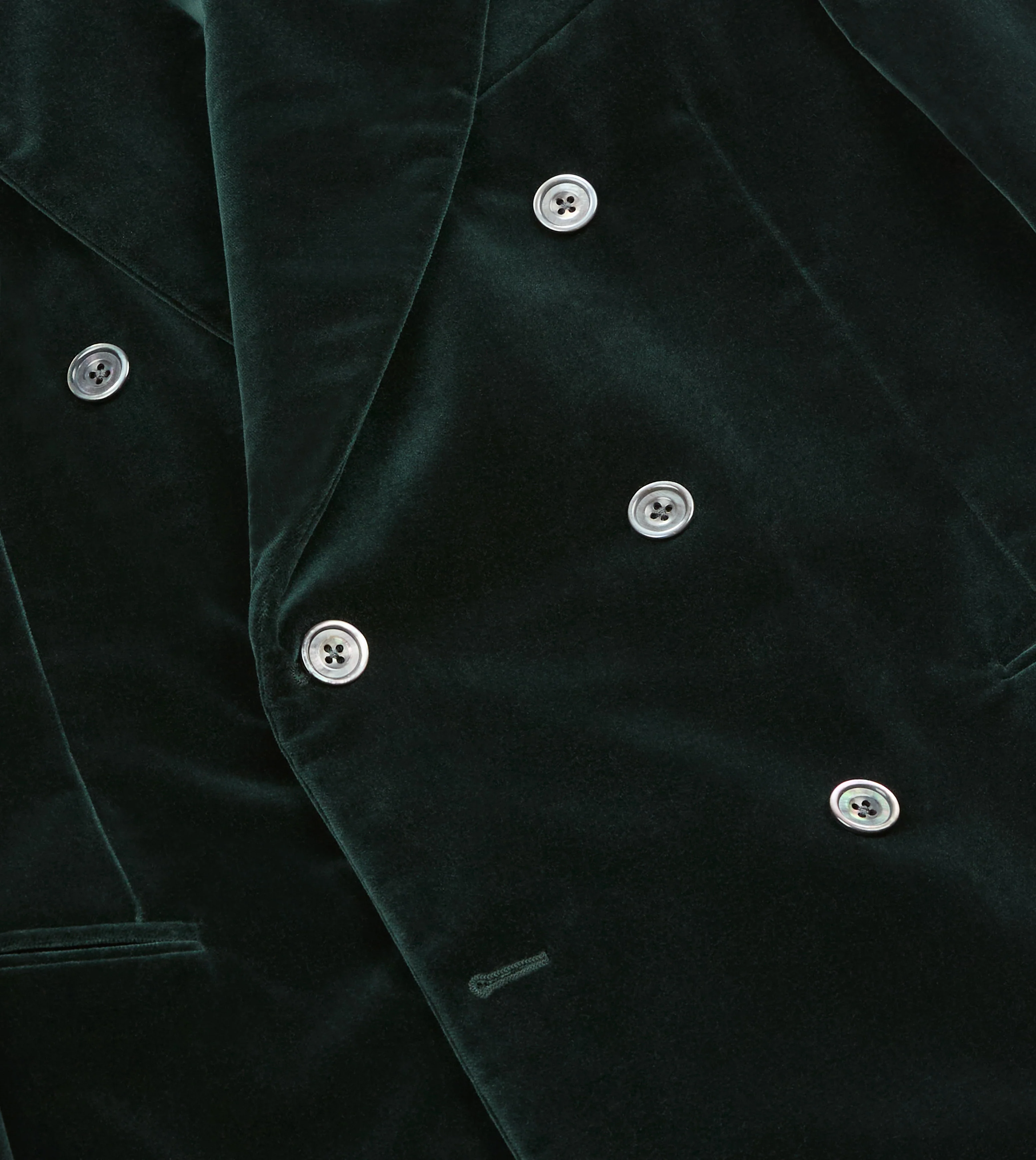 Green Velvet Double-Breasted Blazer - Image 5