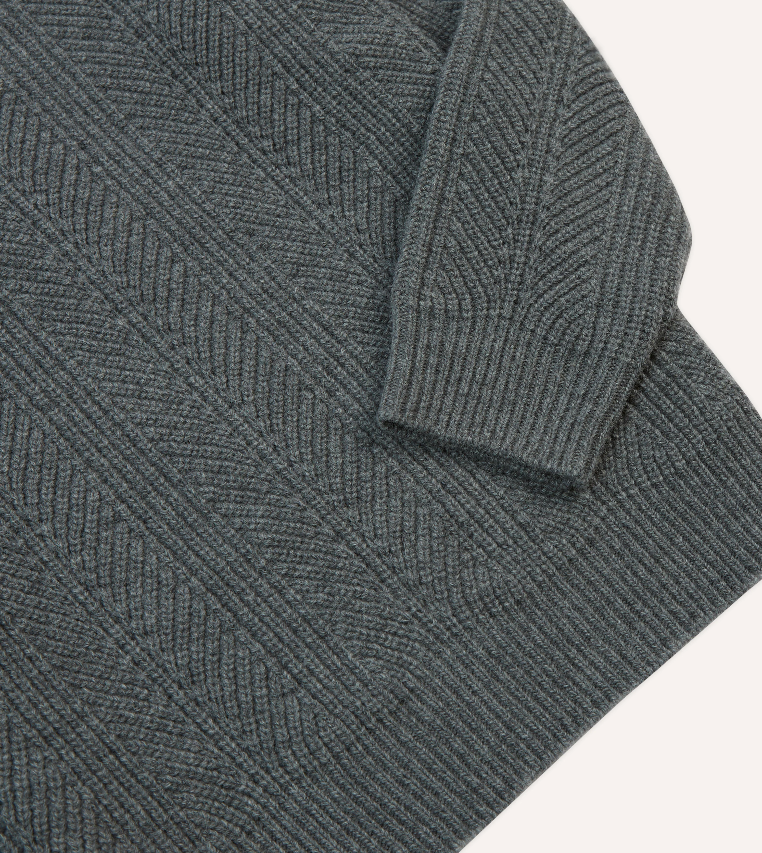 Grey Alpaca Lambswool Integral Collar Jumper - Image 4