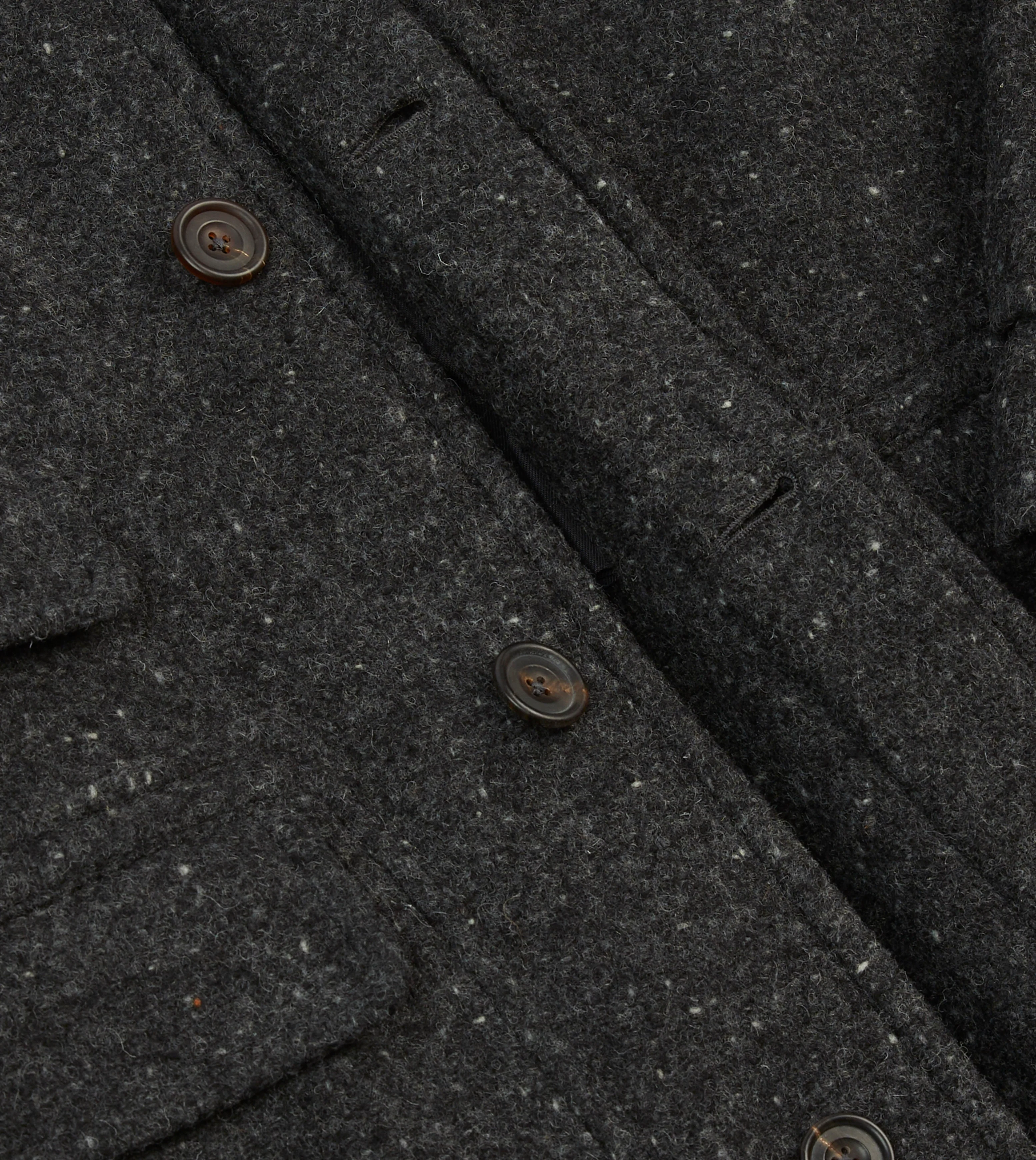 Grey Flecked Wool Raglan Coat - Image 6