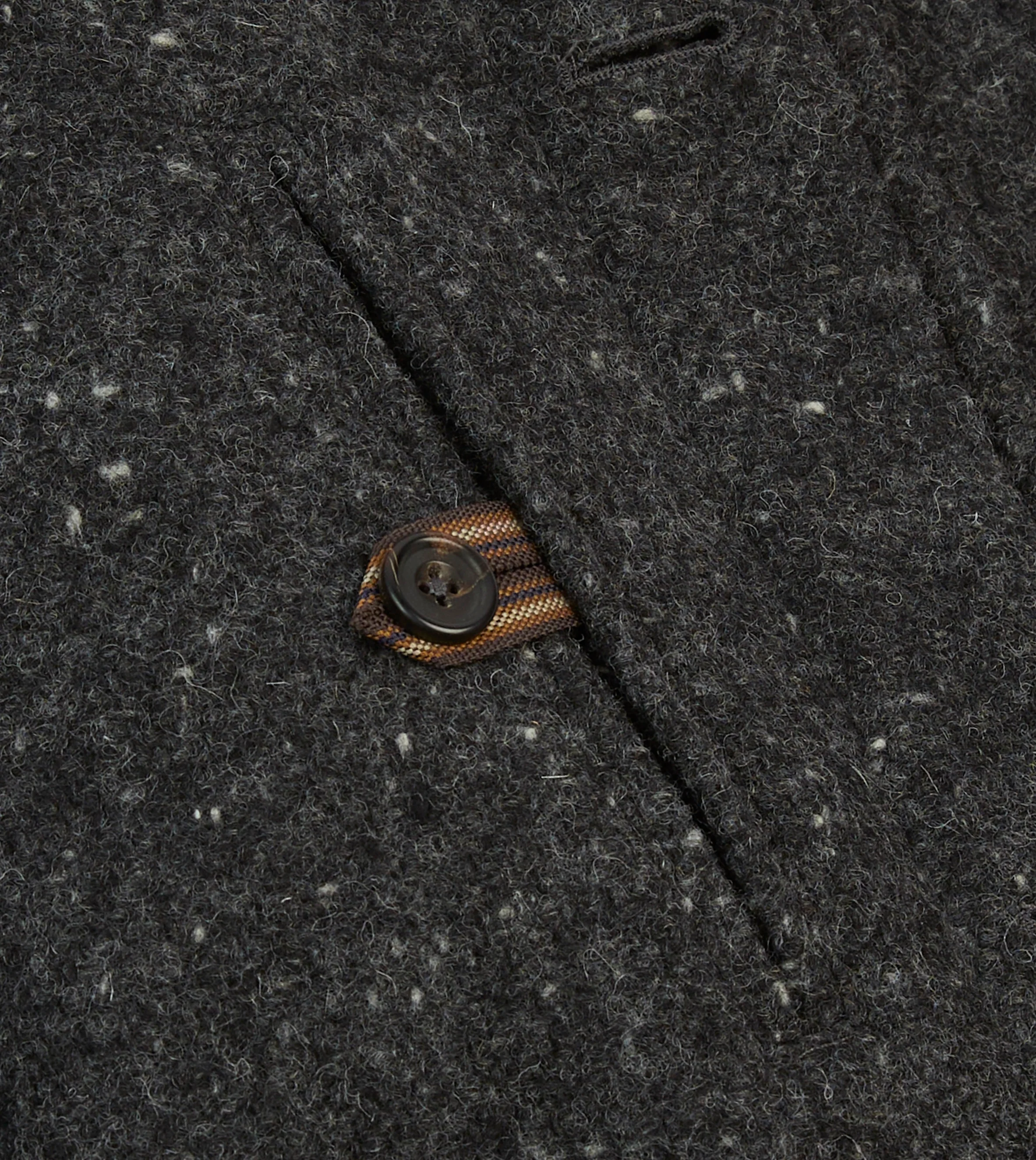 Grey Flecked Wool Raglan Coat - Image 7