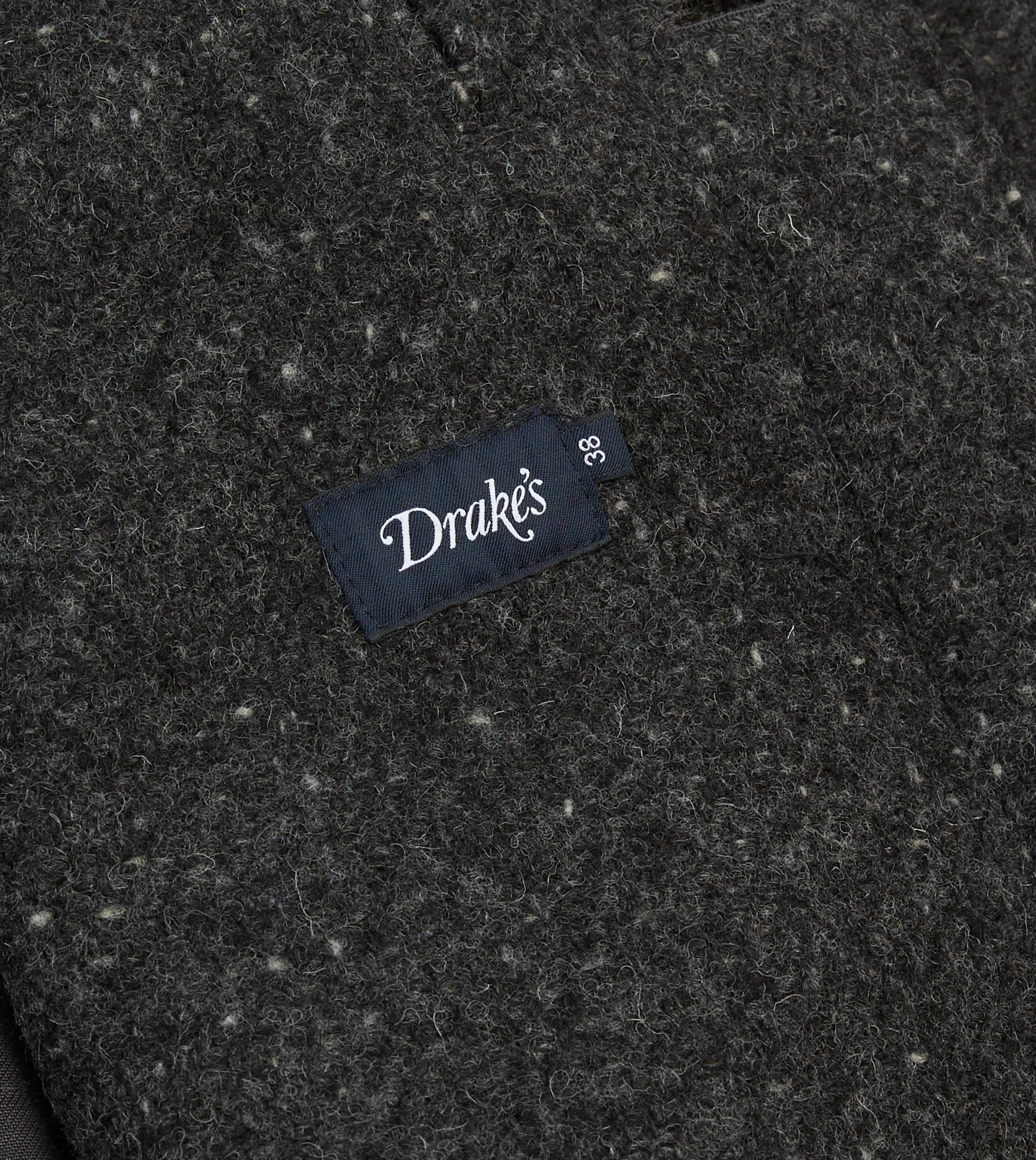 Grey Flecked Wool Raglan Coat - Image 8