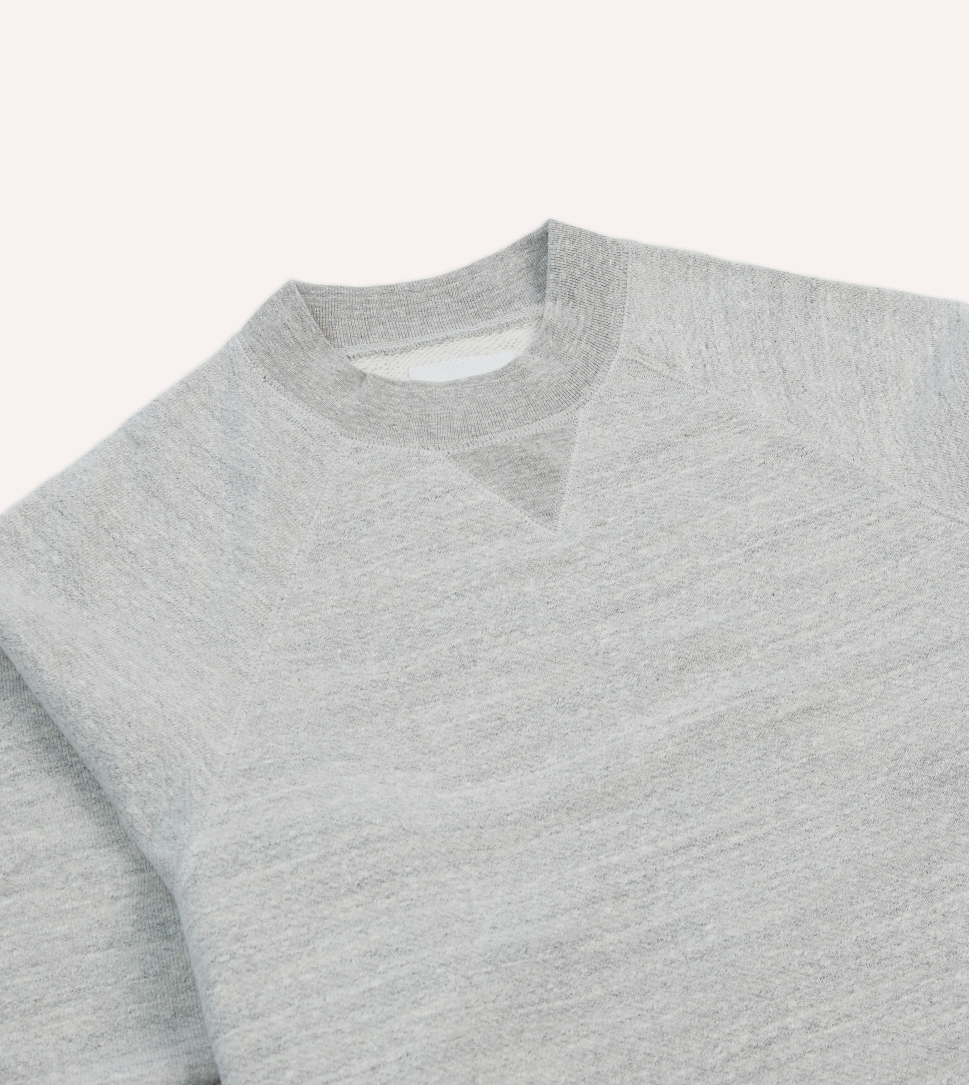 Grey Melange Cotton Sweatshirt - Image 3